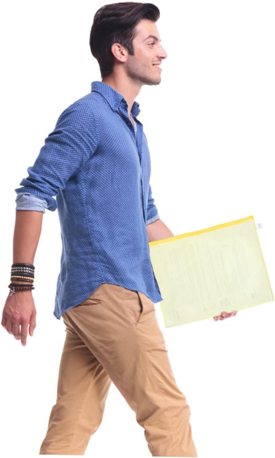 SHOWERORO 10Pcs Document Pouch Mesh File Bag Zipper Pouch Mesh Bags Zipper Random Color image number 2