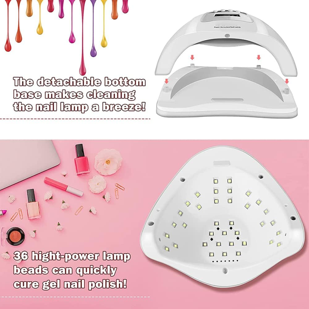 Nail Dryer Manicure Machine 72W 36Leds Nail Lamp for Manicure Accessories Uv Light Nails Tools for Home and Nail Salon Nail Lamp image number 3