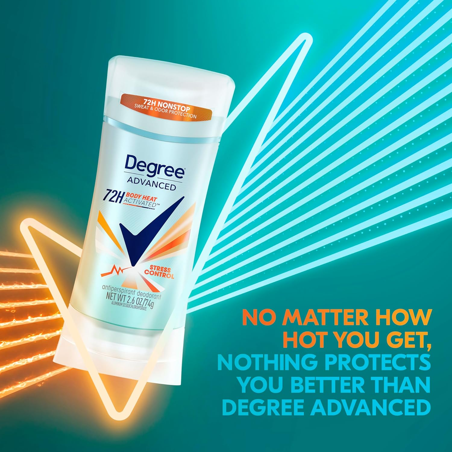 Degree Antiperspirant Deodorant Stress Control 72-Hour Sweat & Odor Protection Antiperspirant for Women with Body Heat Activated Technology 2.6 Oz image number 4