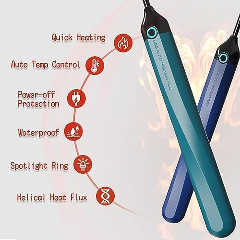 Xinxbabe USB Auto Heating Rod Heating and Diatomite Water-Absorption Stick 【Quick Heating/Auto Temperature Regulation 2-Piece Set, RODO-1012X2 image number 3