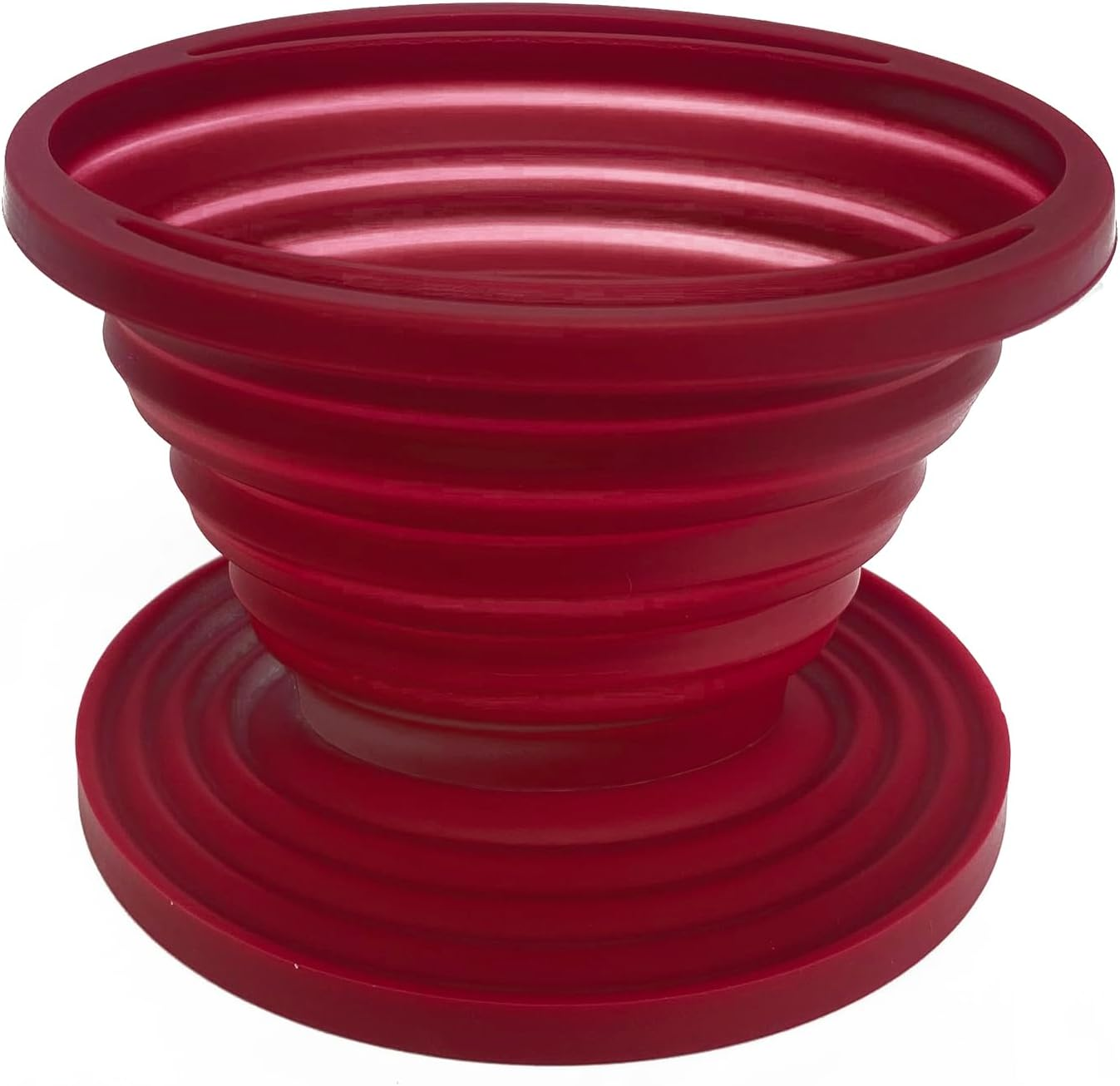 Castaic Collapsible Silicone Coffee Dripper Reusable Coffee Filter Cone for Hiking, Camping, Home, Office, Backpacking, Camping and Outdoor Survival (Red) image number 1