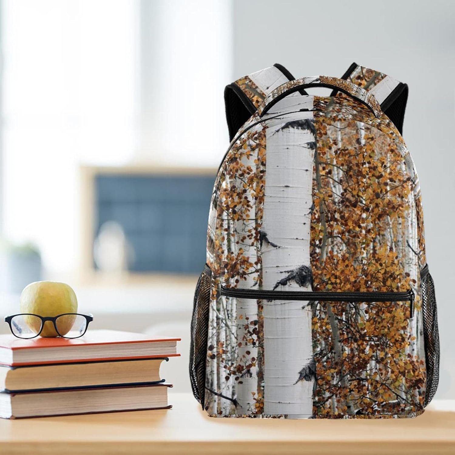 Aspen Tree Forest Nature Autumn Backpack Students Shoulder Bags Travel Bag College School Tote Backpacks image number 5