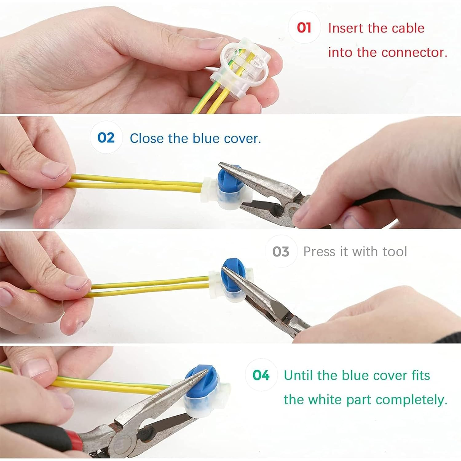 Cable Connector, Electrical Wire Connectors for Lawn Mowers, Irrigation Applications (30Pcs) image number 4