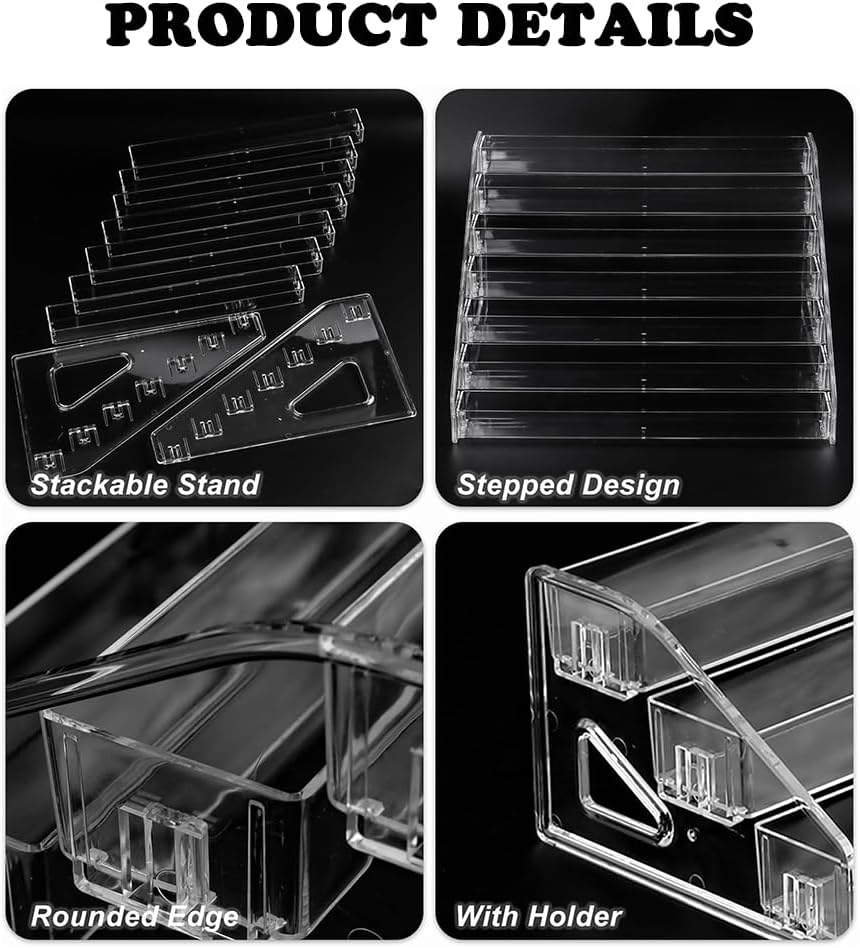 7-Layer Transparent Organizer,Clear Display Holder,Transparent Display Rack,Home Daily Use Shelf,Storage Shelf,Shelf Tray for Nail Polish,Essential Oils,Cosmetics,Lipsticks Etc. image number 2