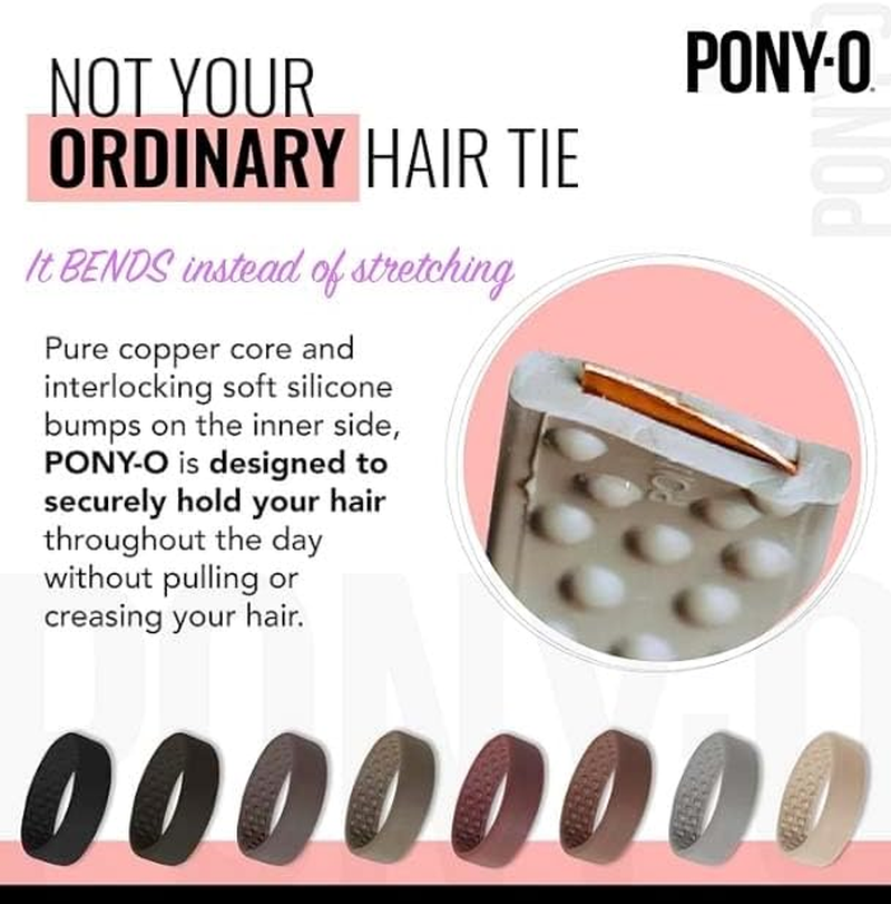 2 Medium Pony-Os for Fine to Normal Hair or Slightly Thick Hair (Blonde and White)