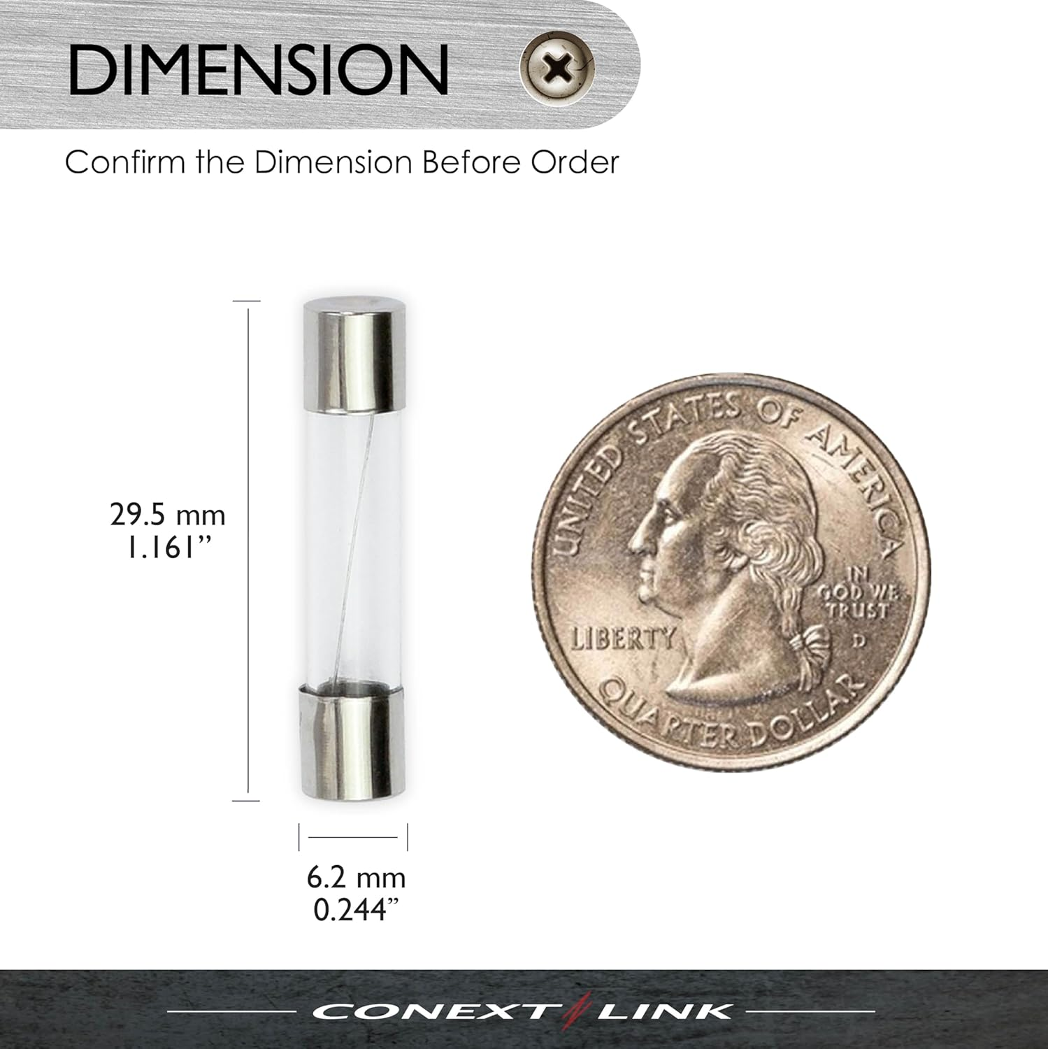 Conext Link AGC5-25 Series Nickel AGC Glass Tube Fuse 25 Pack 5 Amp image number 6