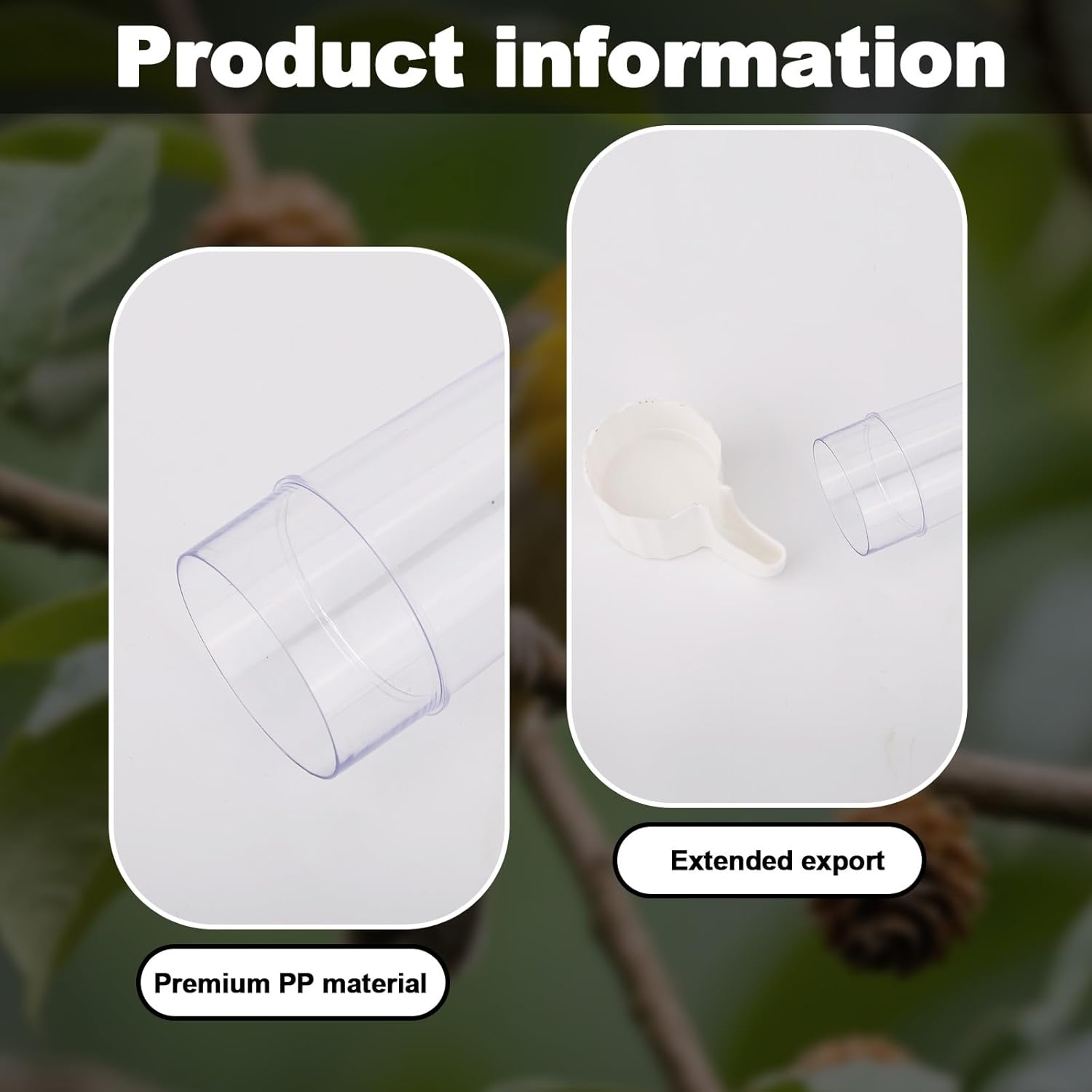 BOXOB Pet Bird Water Dispenser, Automatic Bird Cage Hanging Drinking Device Parakeet Water Dispenser Parrot Feeder for Parrot Parakeet Cage Accessories (White)