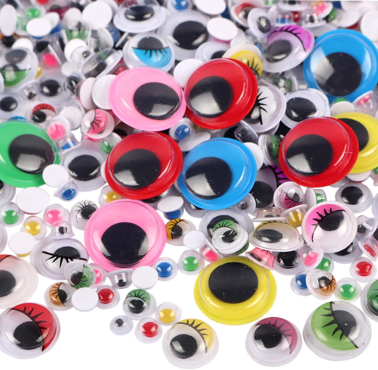 YBAONAN 1700Pcs Googly Eyes Self Adhesive，4-25Mm Googly Eyes for Crafts，Multiple Sizes and Colors Googly Eys for DIY Handicrafts image number 3