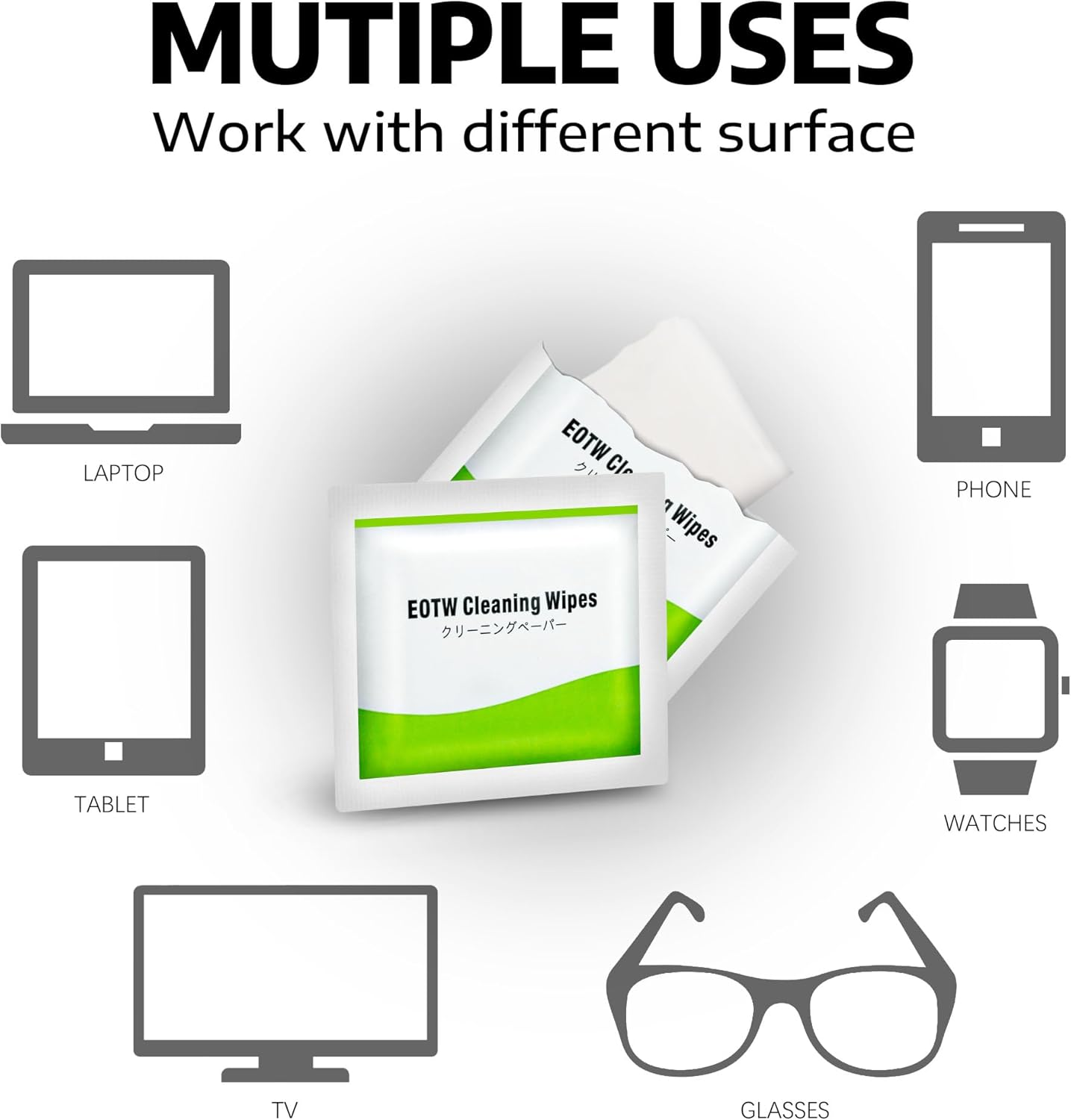EOTW 400Pc Screen Wipes - Computer, TV, Laptop, Monitor Cleaner for Phone, Ipad, Lens, Tablet, Keyboard, Glasses image number 4