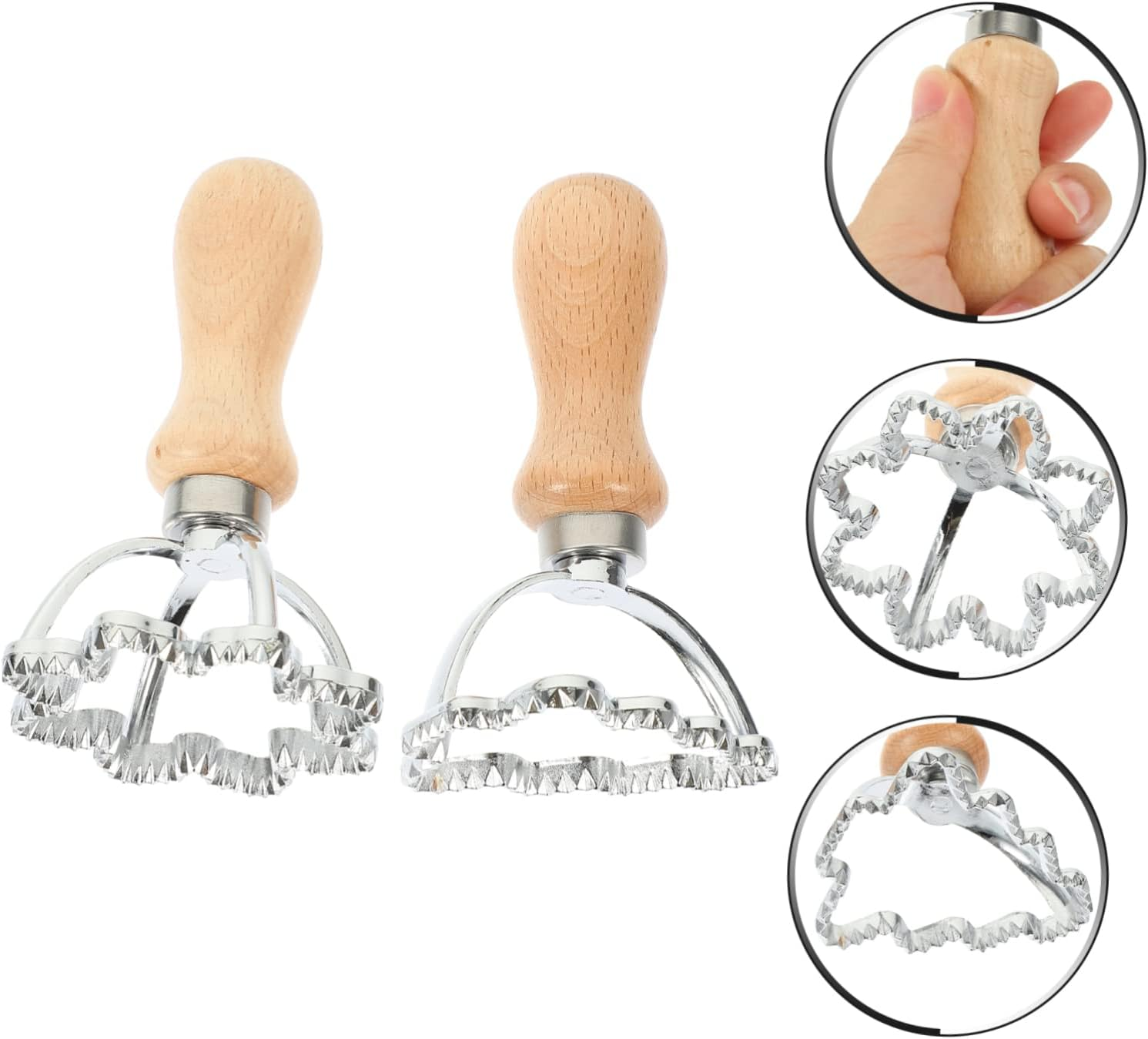 2Pcs Zinc Alloy Cookie Cutters Dumpling Cutter X-Mas Themed for Christmas Treats for Household Kitchen Supply image number 4