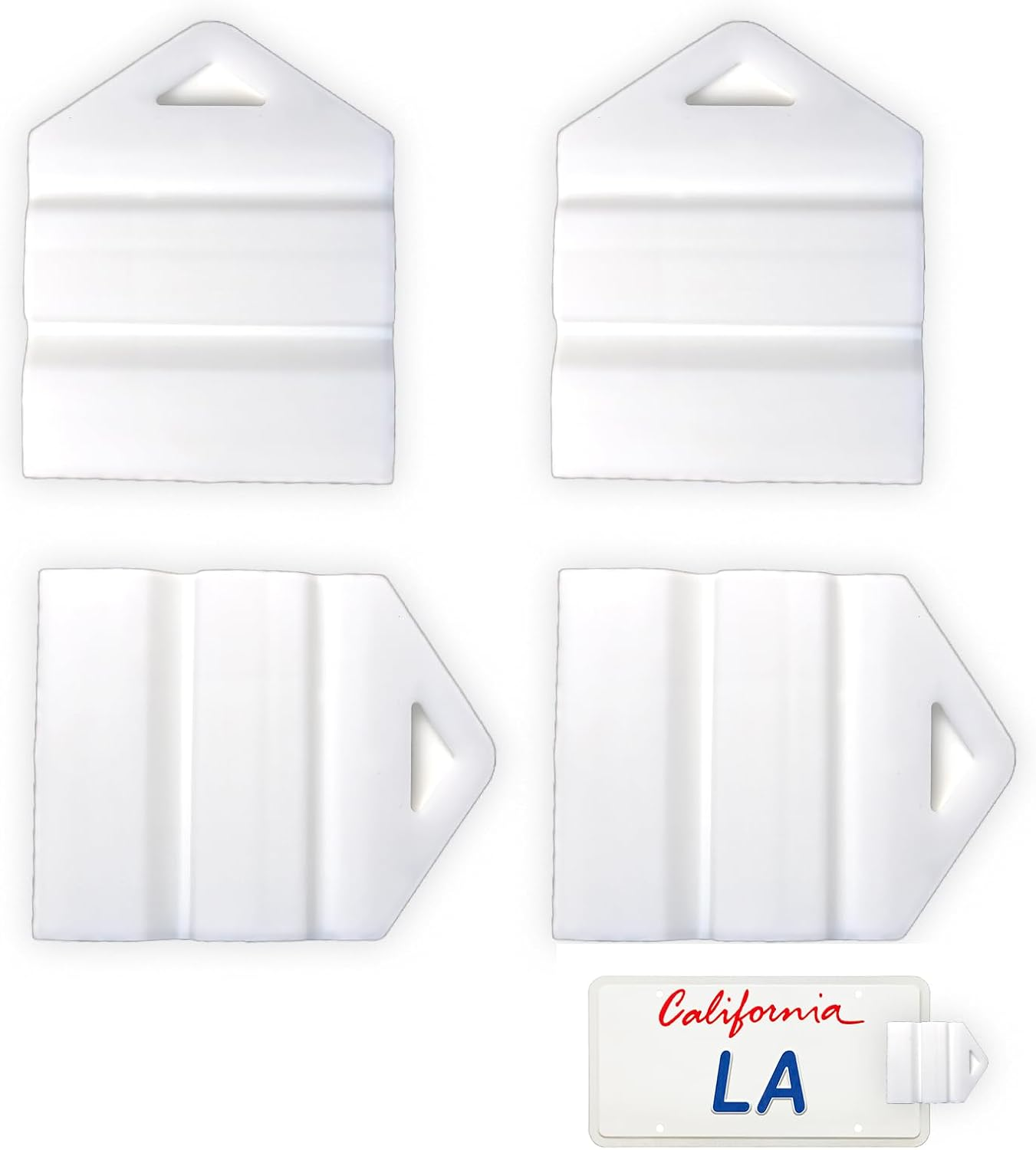 4X L & P Plate Holder Clips, 3.5X5.8Cm Lightweight White Plastic Mounts, Tool-Free Reliable Secure AU License Clips for Cars Motorcycles, Easy-Attach Durable Vehicle Accessories image number 5