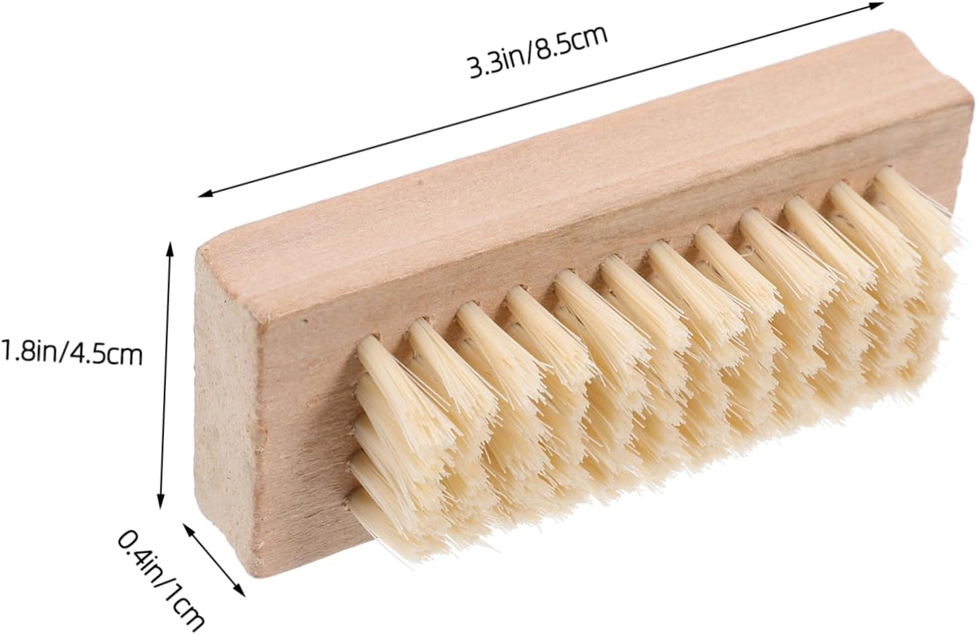BATHVEVE Natural Wooden Double Sided Nail Brush 1 Piece Bristle Cleaning Tool for Men and Women for Fingernails and Toenails Comfortable to Hold Handle for Home or Travel image number 3