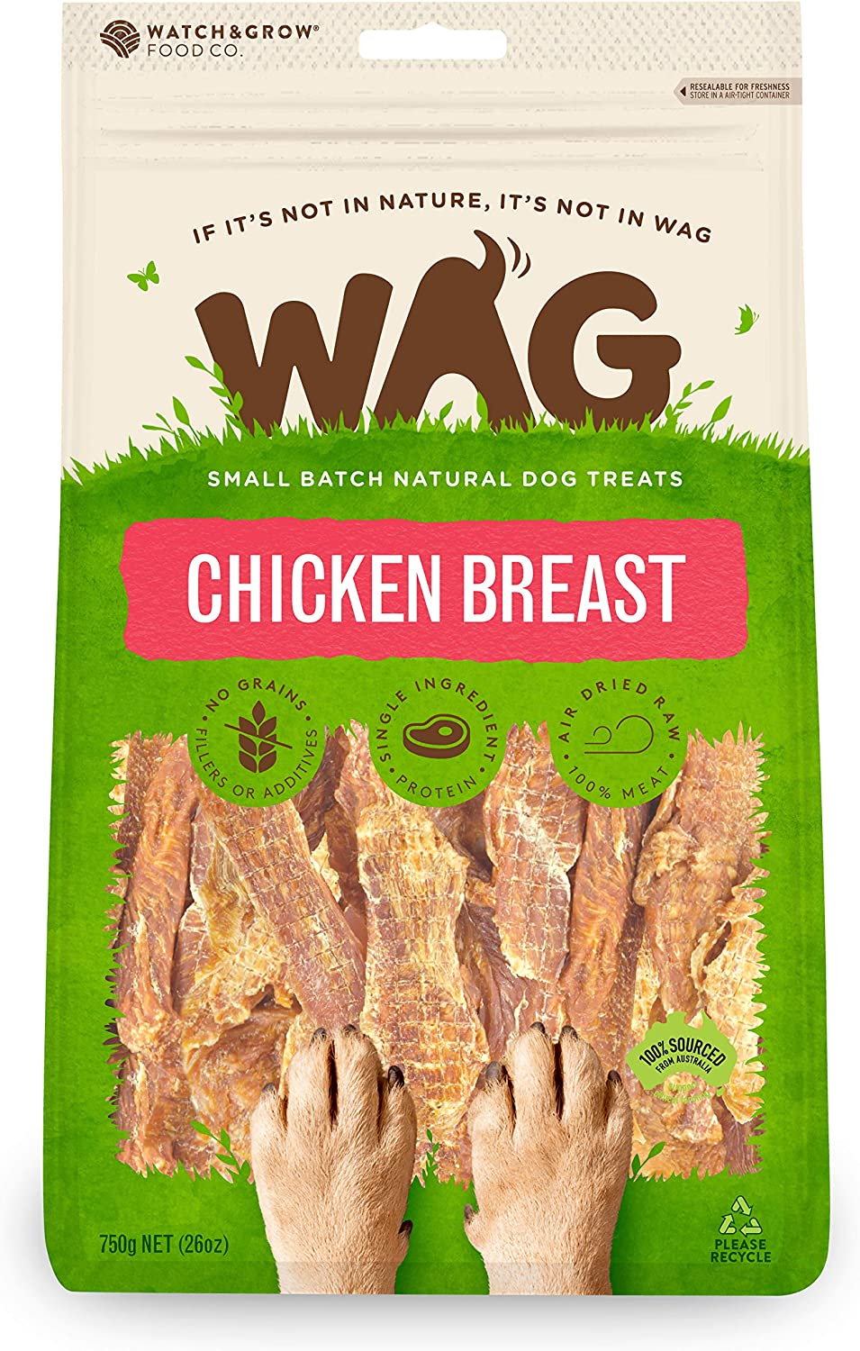 Chicken Breast 750G, Grain Free Natural Dog Treat Chew, Healthy Alternative Perfect for Training image number 4