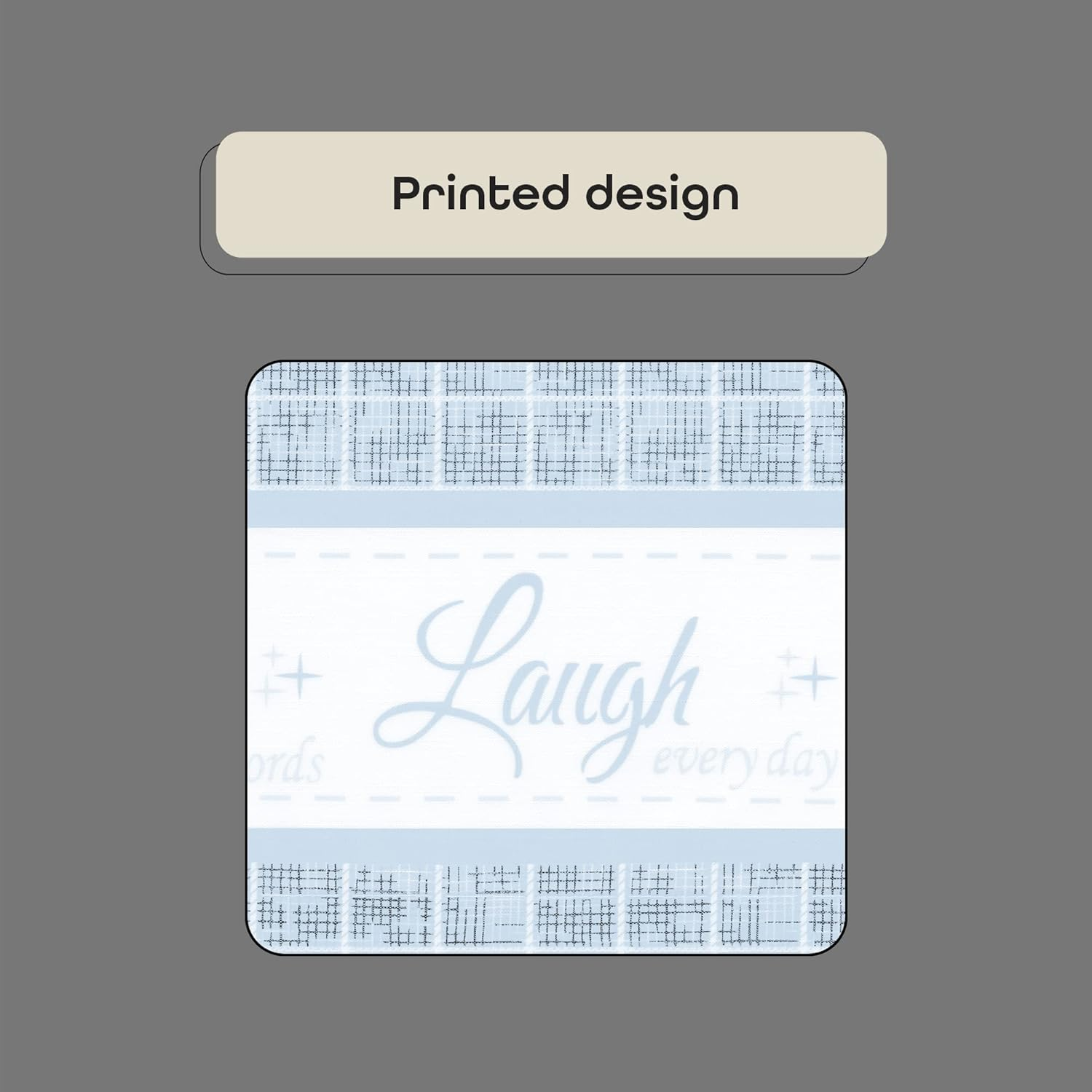 Tier and Valance Window Curtain Set - 58 Inch Width, 36 Inch Length - Live, Love, Laugh (Light Blue) - Light Filtering Drapes for Kitchen, Bedroom, Living & Dining Room by Achim Home Decor image number 2