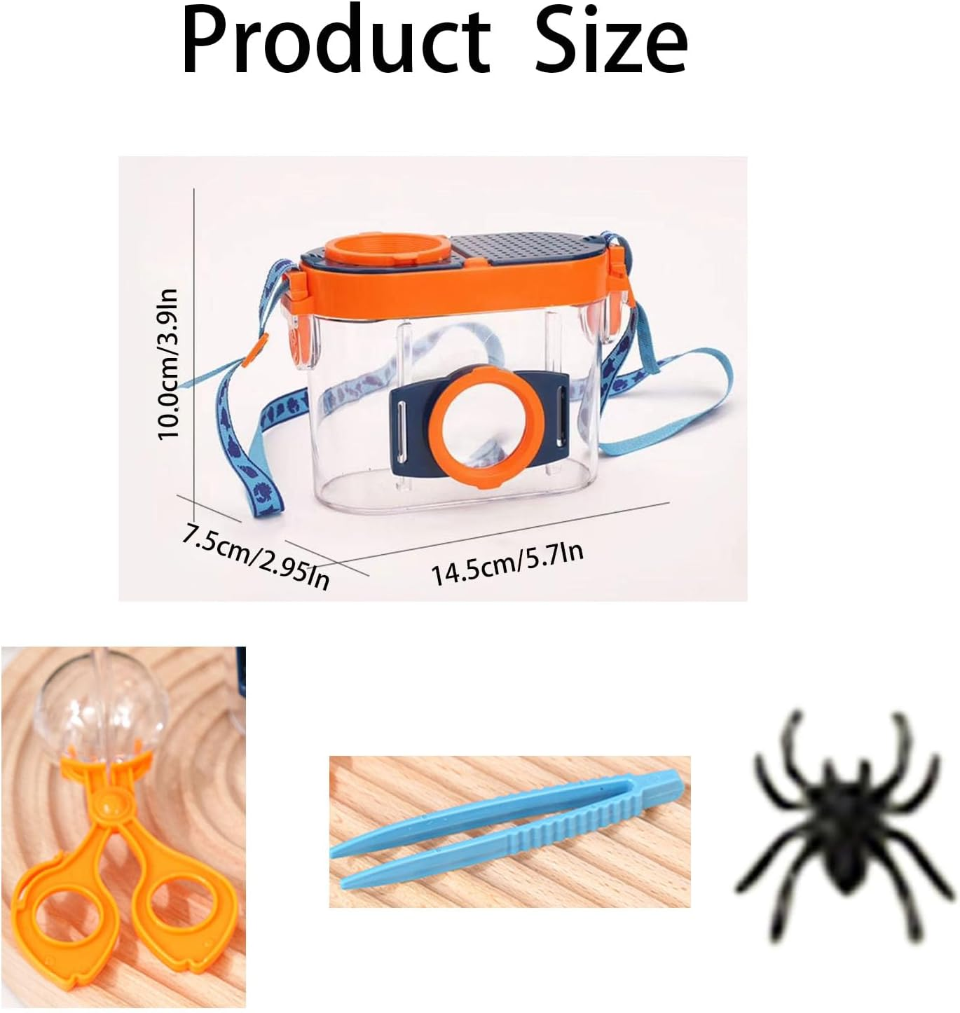 DONHUA Bug Catcher Kit,Habitat with Magnified Viewer Magnifying Glass, Tweezers, Bug Catcher Explore Nature Outdoor Exploration for Boys Girls image number 1