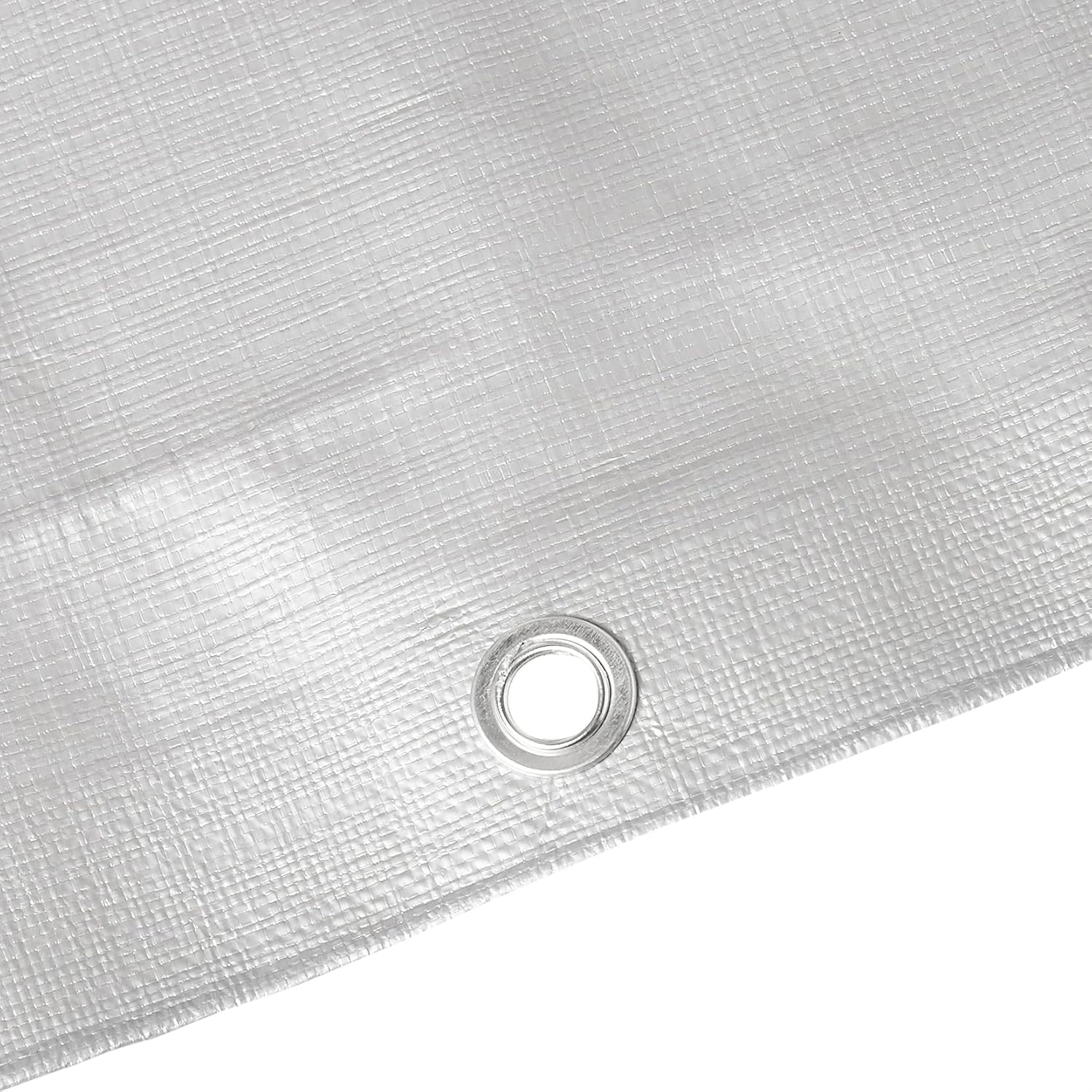 Amazoncommercial Multi Purpose Waterproof Poly Tarp Cover, 6.09 X 6.09 M, 10MIL Thick, Brown/Silver, 1-Pack image number 4