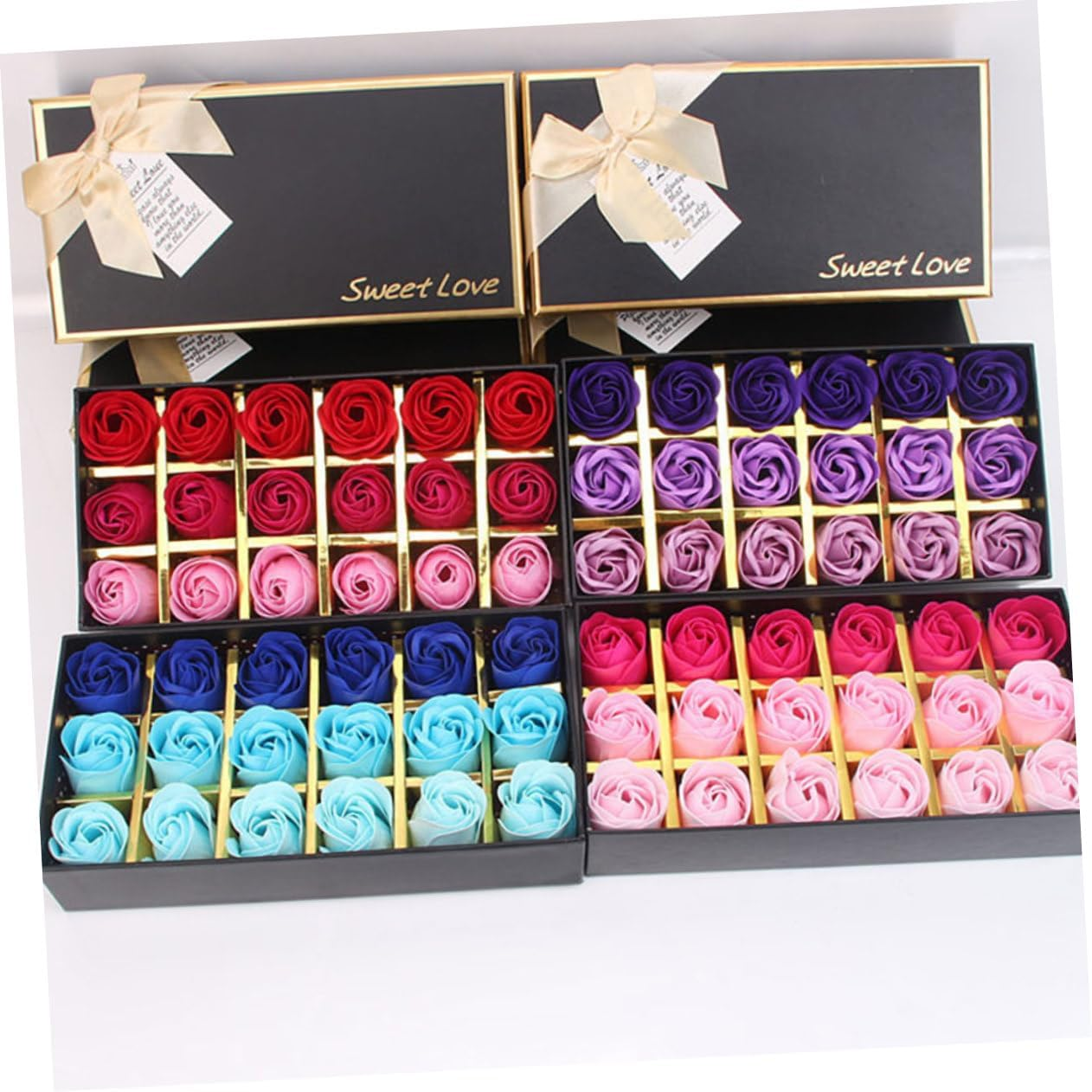 OHPHCALL Flower Soap Mothers Day Present Soap Flower Box Creative for Mom or Girlfriend image number 3