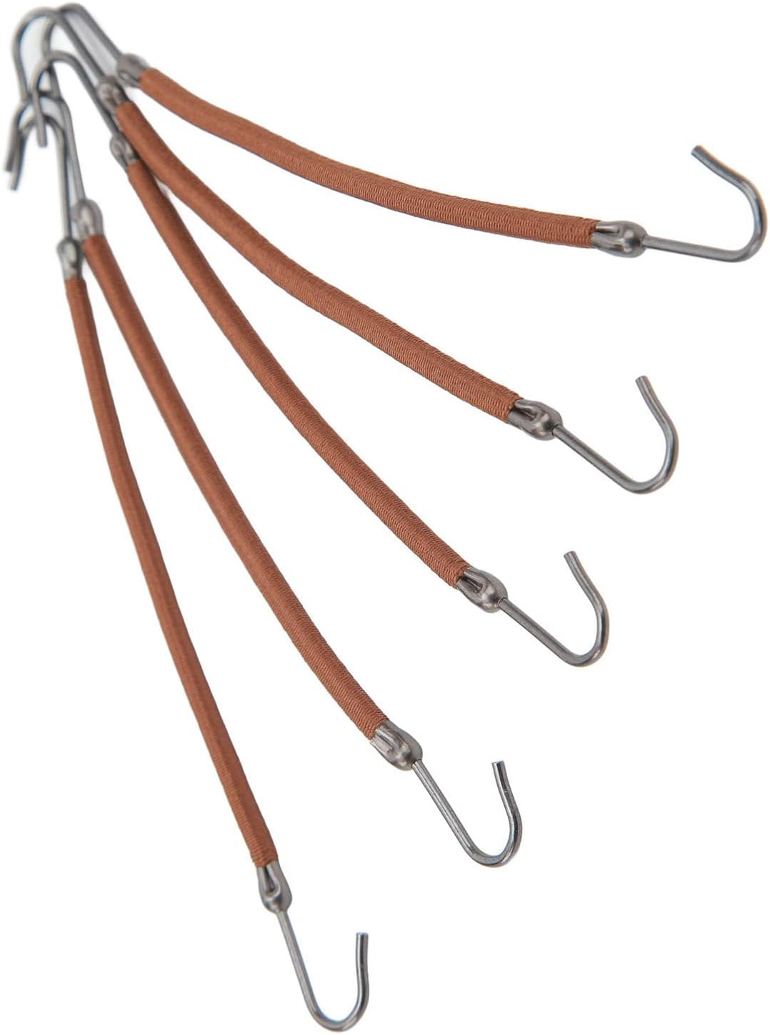 Hair Tie Hook, 10Pcs Professional Elastic Style Ponytail Holder Hook Safe for Women for Office Work (Brown) image number 6