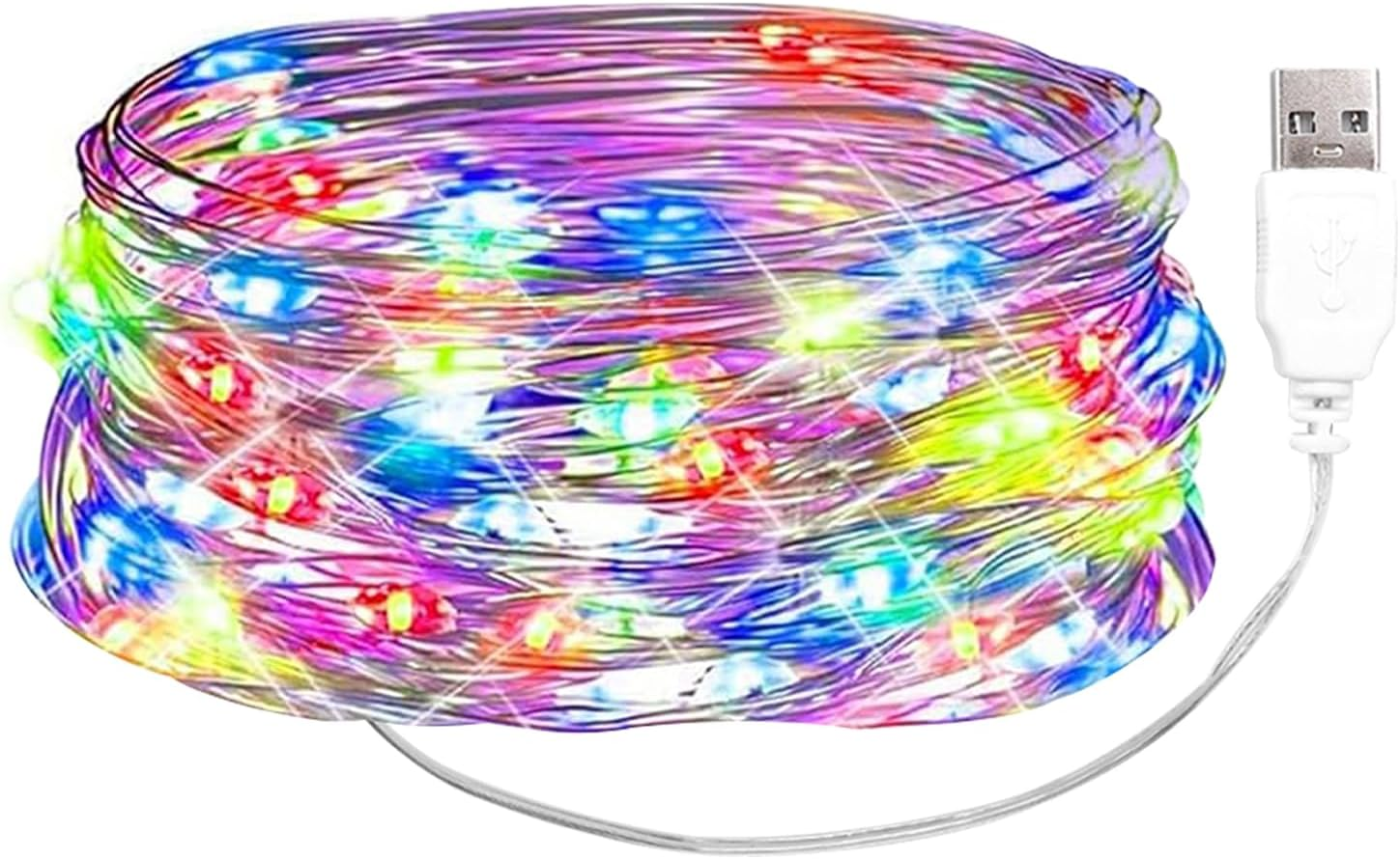 ENLACE LED Copper Wire Fairy Lights, USB Powered, 3 Metres, 30 Multicoloured Leds, Waterproof, Decorative Lighting for Indoor and Outdoor Use image number 5