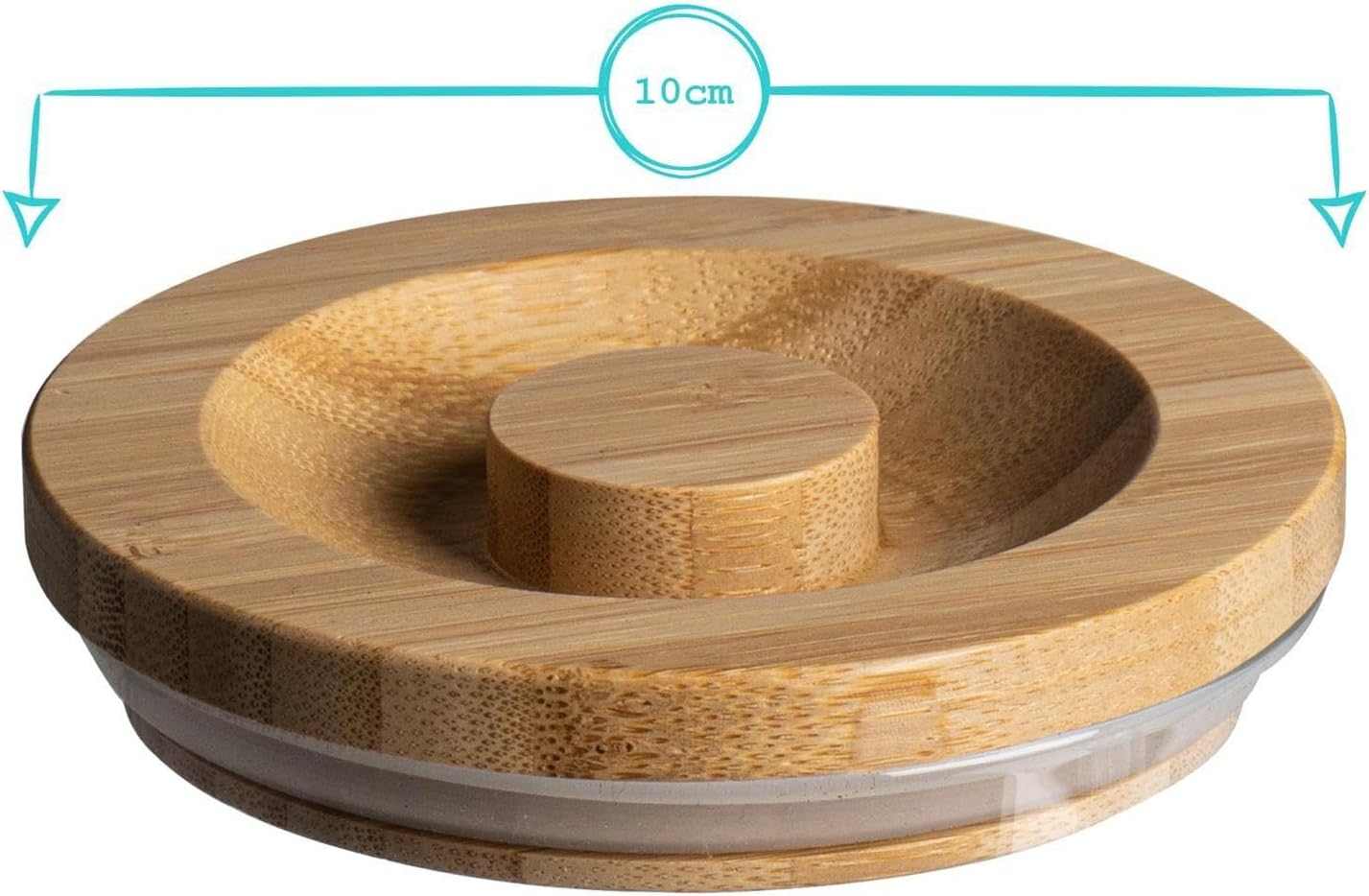 Argon Tableware Scandi Storage Jar with Wooden Lid - 1000Ml - 1 Pack - Modern round Organisation Container Glass Jar for Kitchens, Pantry, Bathrooms, Utility Rooms image number 5