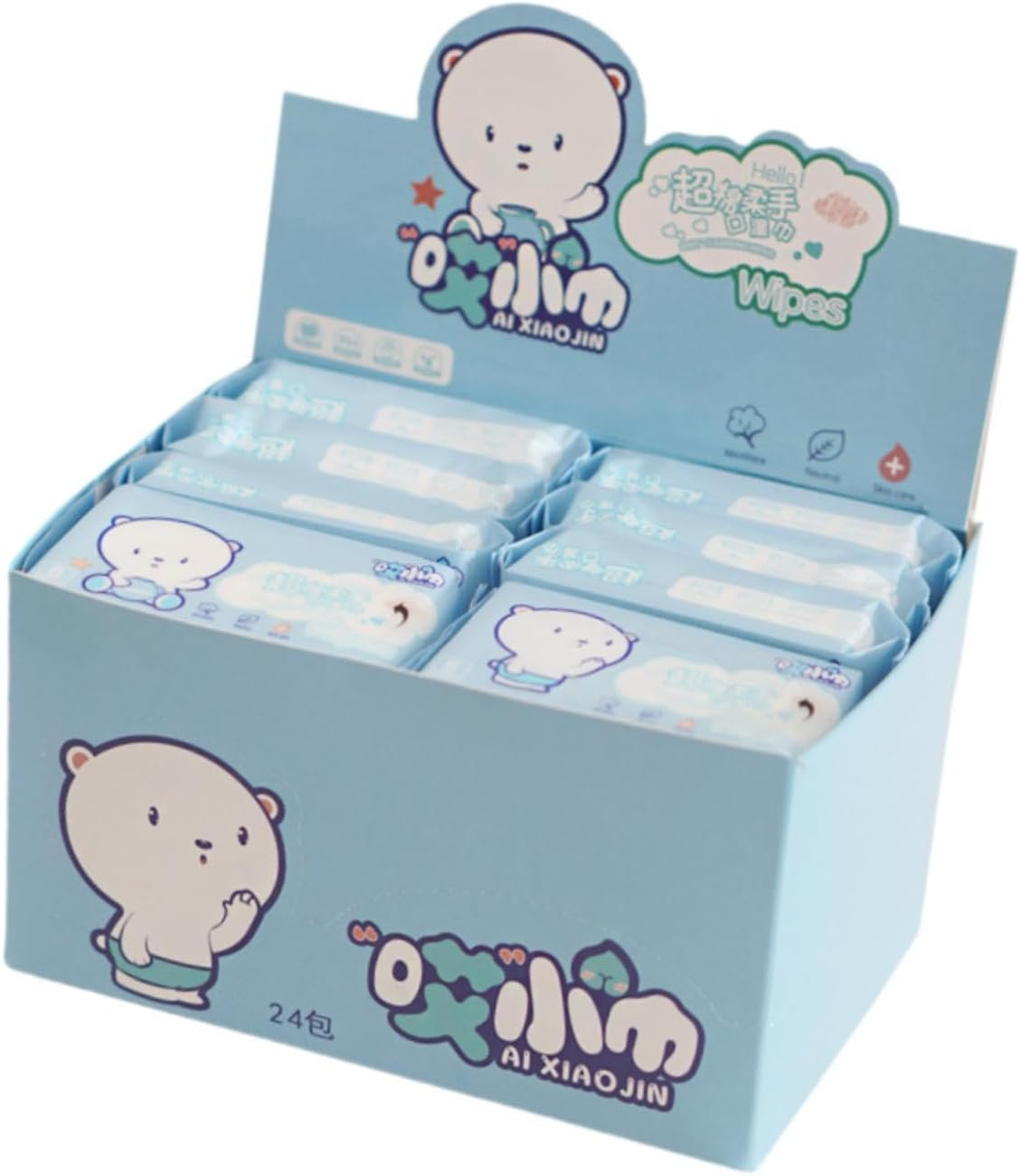 Fenteer 24Pcs Wet Wipes Portable Wet Tissue Flushable Face Cleaning Wipes Travel Wipes Hand and Face Wipes for Adults Home Daily Use image number 1