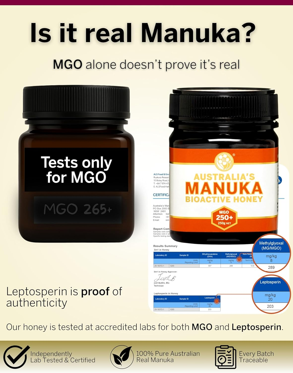 Australia&rsquo;S Manuka Honey MGO 250+, 100% Raw Honey from Byron Bay, Daily Immune Support, Beekeeper-Owned, AMHA Certified, Lab Tested, Monofloral & Batch Traceable, for Everyday Wellness (250G) image number 5