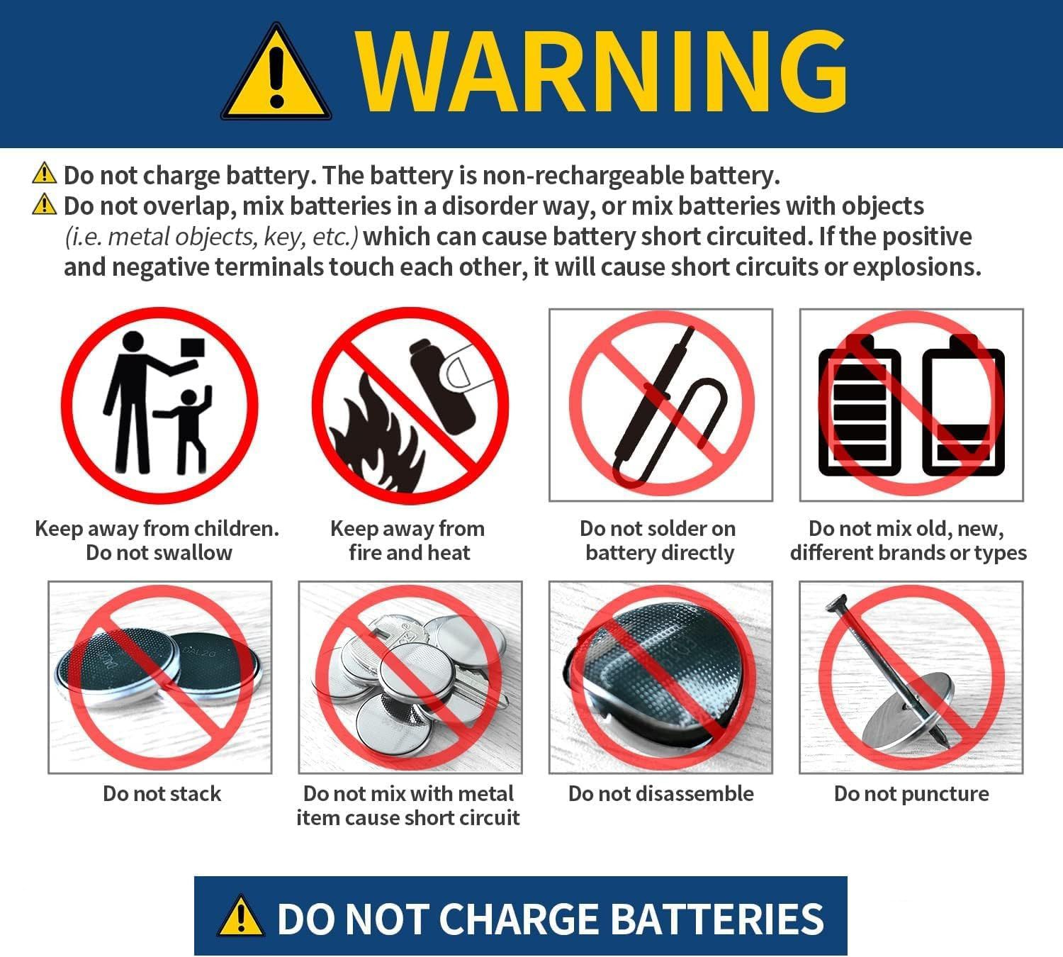 CR1620 Battery 3 Volt Lithium Coin Cell 1620 Batteries 10 Pack in Original Packaging for Watch, Car Key, Calculator, Electronic Scale, Toy