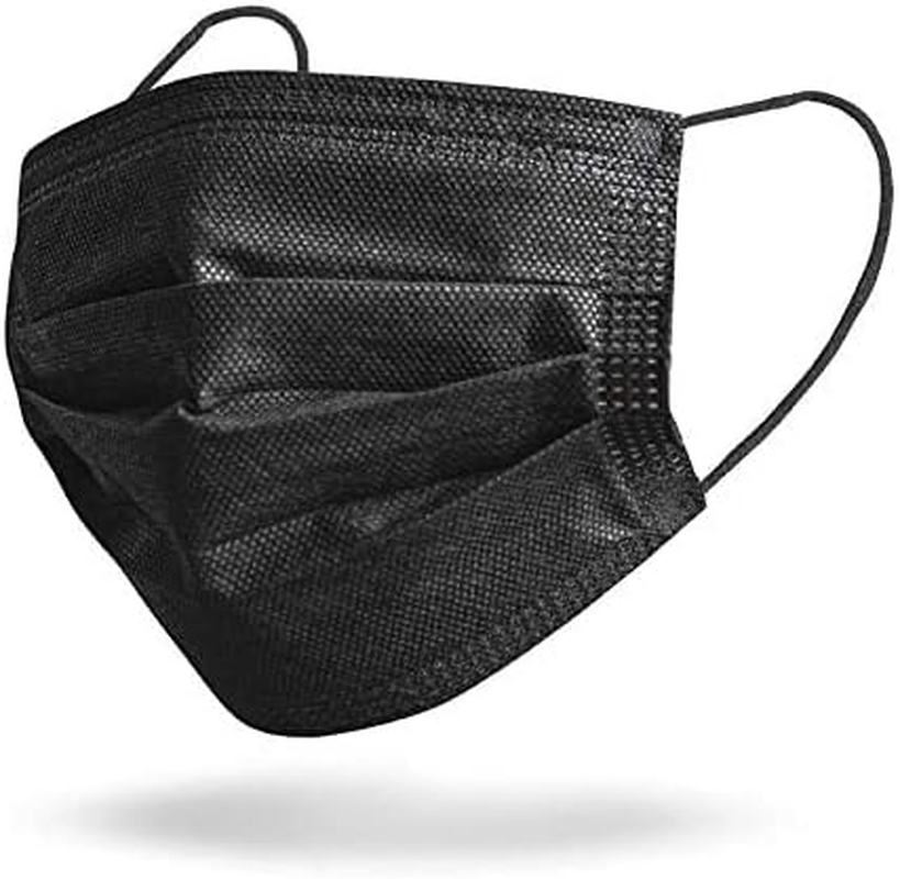Black Disposable Face Mask AUS Stock (Box of 50) 3 Ply Breathable Mask with Ear Loops $0.58 per Mask