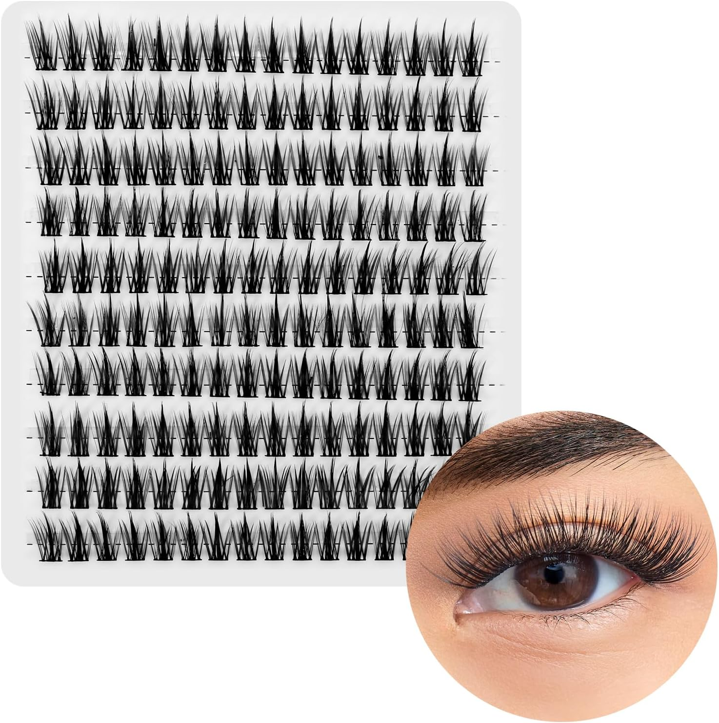 Boobeen Cluster Eyelash Extensions Natural, False Eyelash Lash Clusters, Curl Individual Fake Lashes Effortlessly Enhance Your Eye Makeup image number 5
