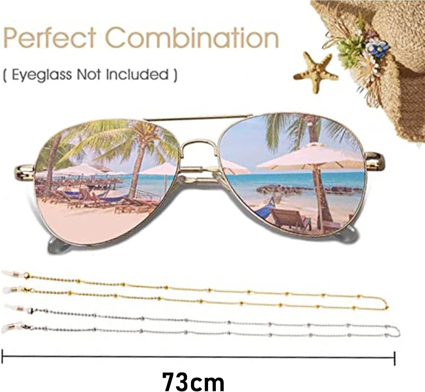 3 PCS Glasses Chain, Glasses Strap, Adjustable Eyeglass Holder for Women, Stylish Eyewear Retainer for Reading Glasses and Sunglasses, for Fashion Professionals image number 1