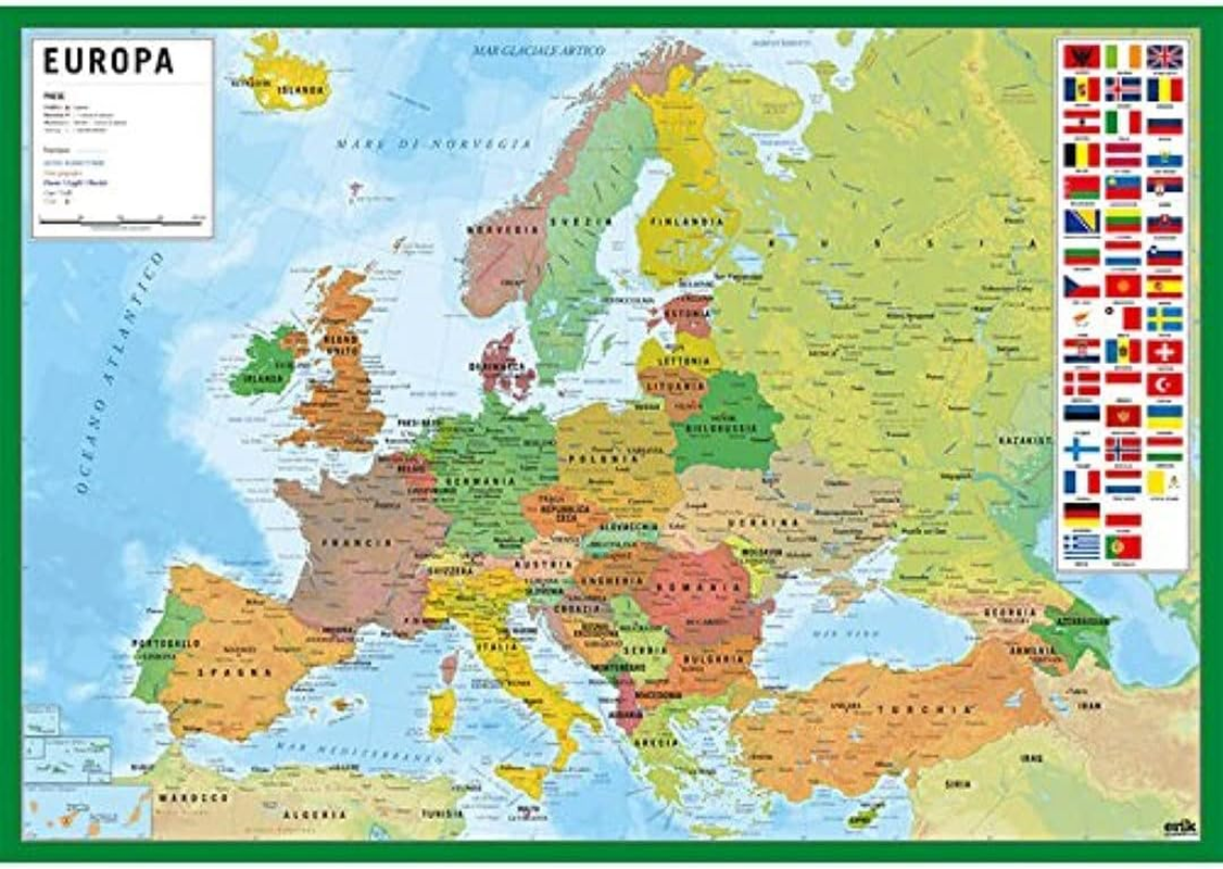 Grupo Erik Mapa Da Europa Desk Mat | Desk Decor | 13.5 X 19.5 Inch - 34.5 X 49.5 Cm | Desk Pad | Desk Protector Mat | Cute Stationery | Back to School Supplies | World Map for Kids - Mapa De Andalucia image number 4