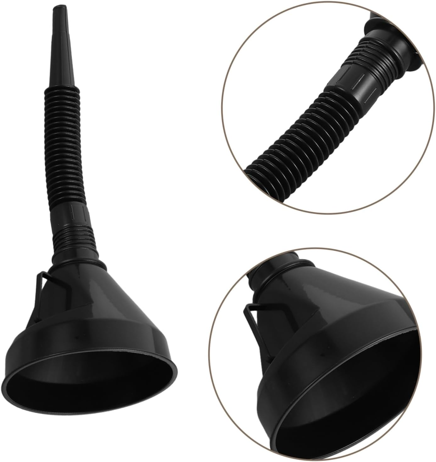 NAMOARLY Heavy Duty Funnel Automotive Use Plastic Long Neck Flexible Hose Oil Coolant Car Motorcycle Travel Kit image number 5
