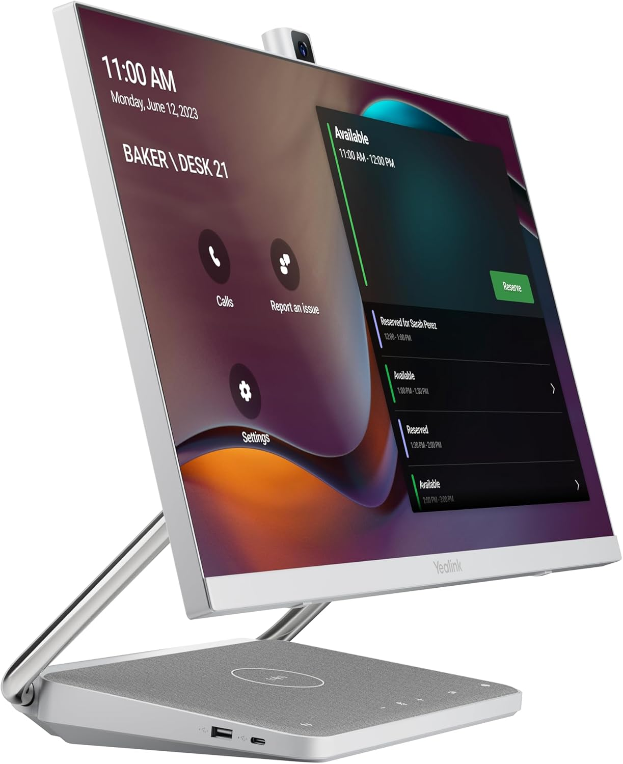 Yealink A24 Deskvision Teams Display for Personal Collaboration, 24-Inch Display, Dark Grey image number 1