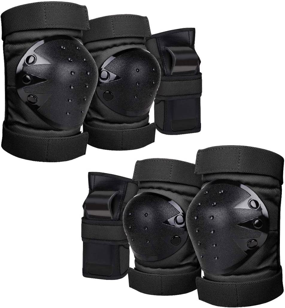 Geelife Knee Pads Elbow Pads Wrist Guards 3 in 1 Skateboard Protective Gear Set for Rollerblading Skateboarding Cycling Skating Scooter Bike Kids/Adults image number 2