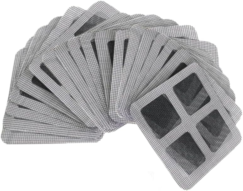 COCKLECREEK 100Pcs Drain Stickers Floor,Shower Drain Hair Catcher,4 Inch Square Bath Tub Drain Strainer,For Bathtub Drain Cover for Kitchen Bathroom,Screen Window,Etc image number 1