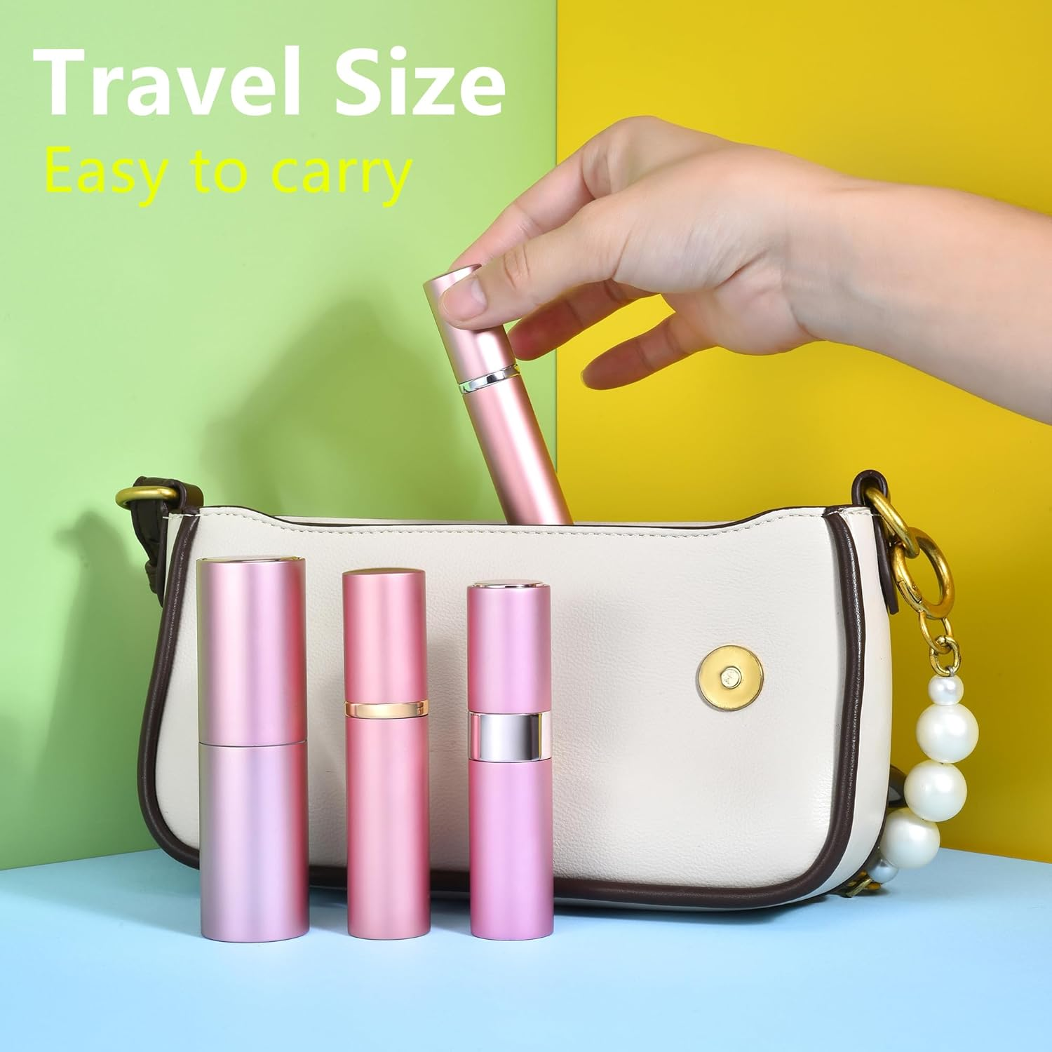 Yikimyfo 3Pcs Perfume Atomizer Cologne Travel Bottle, 8Ml/0.27Oz Refillable Perfume Bottle Portable Fragrances Sprayer Travel Size Cologne Refill Bottle - 3Pcs-8Ml(Grey+Pink+Purple) image number 6