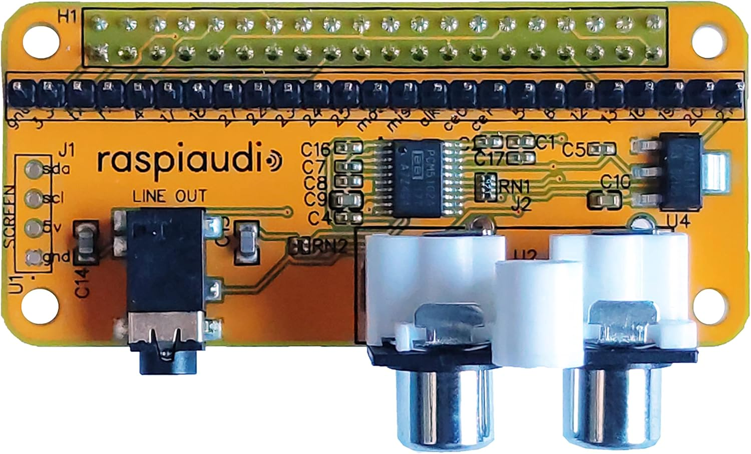 RASPIAUDIO Audio DAC Hat Sound Card (Audio+V2) for Raspberry PI5 All Models Pi4 /Pi Zero / Pi3 / Pi3B / Pi3B+ / Better Quality than USB