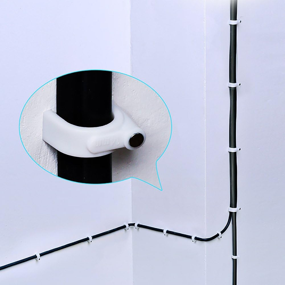 Darller 200 Pack Nail in Cable Clips Ethernet Cable Nails Tacks Clips 7Mm for Cat6 Cable - White image number 3