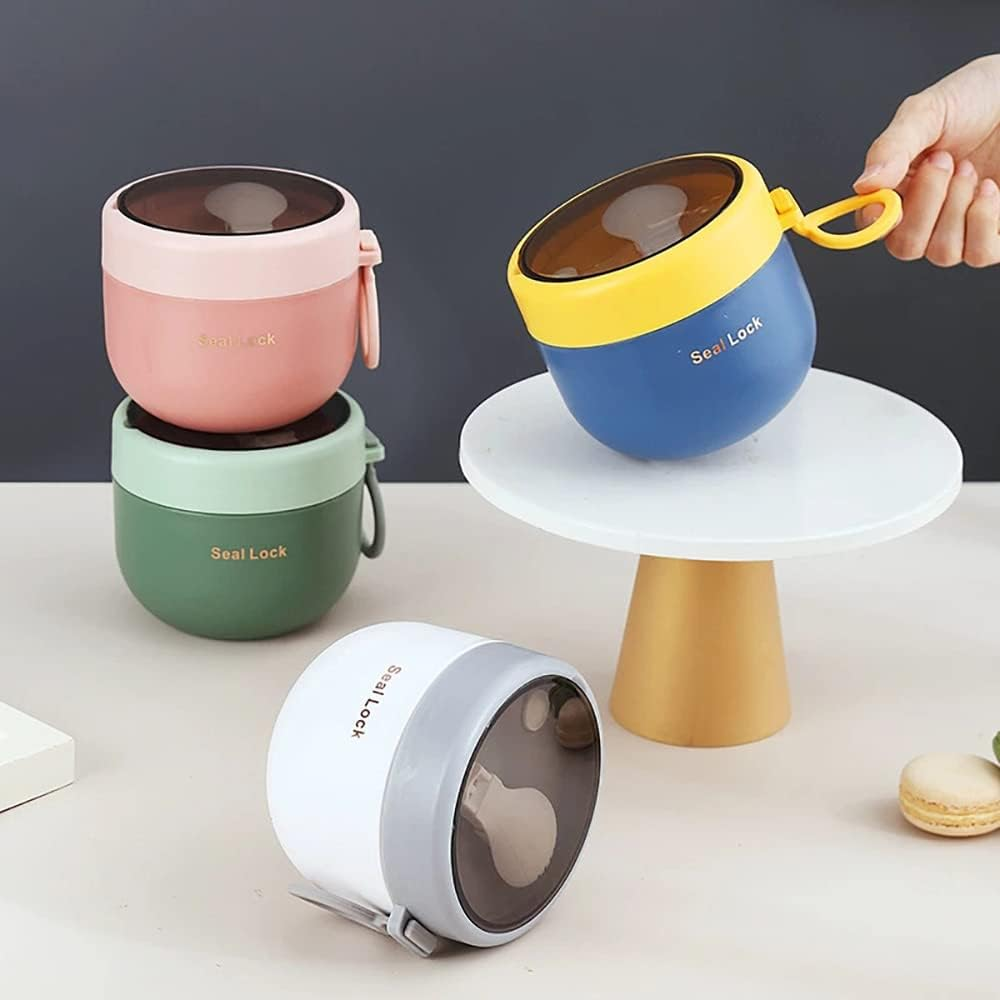 Lunch Box Thermal Food Flask Stainless Steel Insulated Food Soup Jar Container #Pink - Pink image number 6