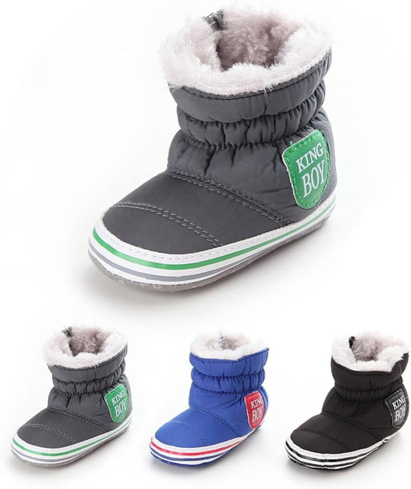 L-Peach Baby Boys' Winter Wear, Cold Protection, First Shoes, Kids, Newborn Shoes, Warm, Waterproof, Cold Protection, Baby Walking Shoes, for Beginning Walking, Infants, Walking Support, Zipper, Easy image number 6