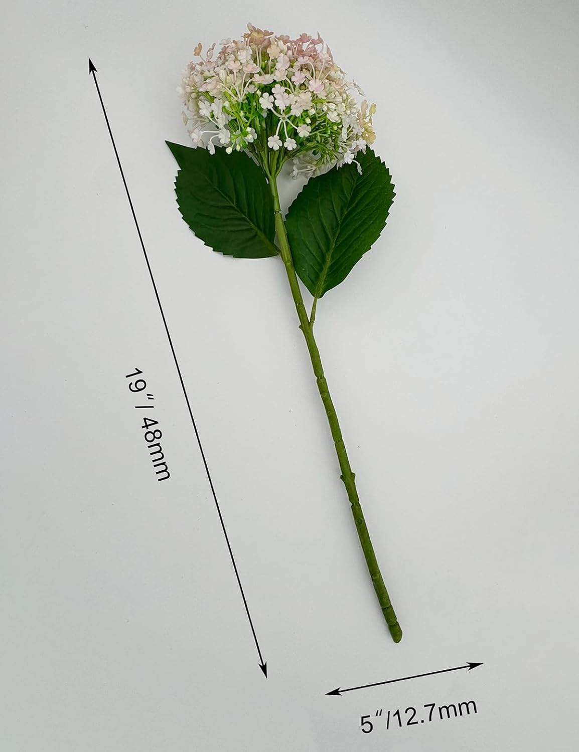 Virellisee 6 Pack Artificial Hydrangea Flowers 19 Inch Fake Plastic Floral Arrangements for Outdoor Indoor Wedding Christmas Home Office Table Decor (Pink) image number 3