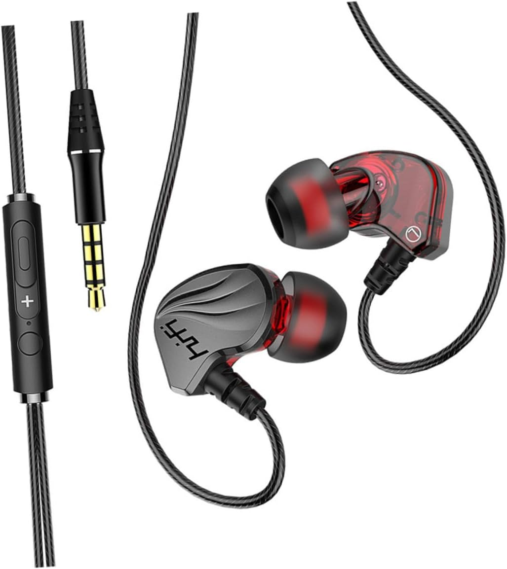 SHOWERORO Plug In-Ear Headphones Wired Headphones for Phone Earphones Heavy Bass Suitable for Mobile Phone and Tablet Comfortable Fit for Everyday Use image number 5