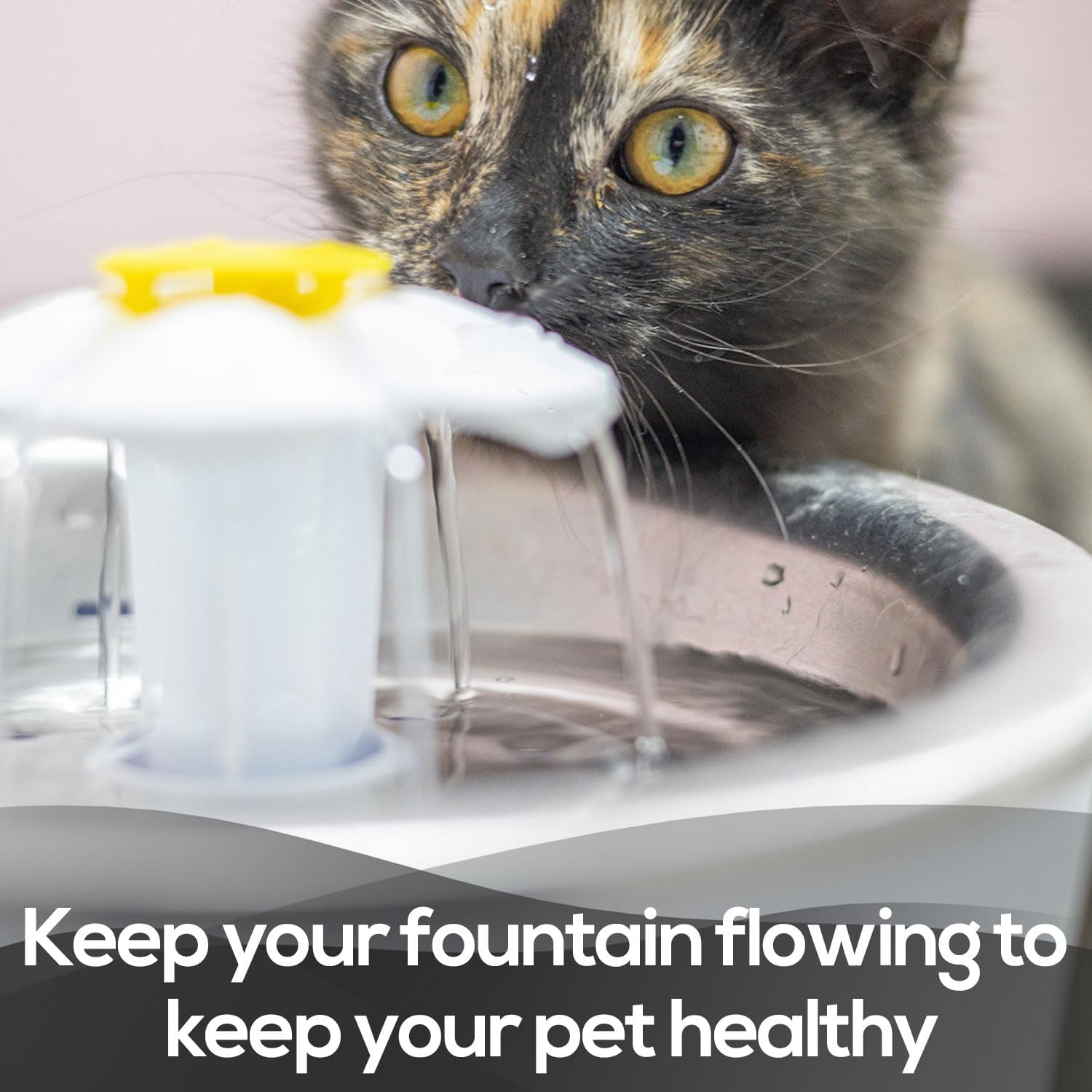 Pack of 12 Foam Filters for Cat Drinking Fountain, Replacement Sponge Filter for Pet Drinking Fountain for Petsafe Drinkwell Stainless Steel 360 Drinking Fountain image number 3