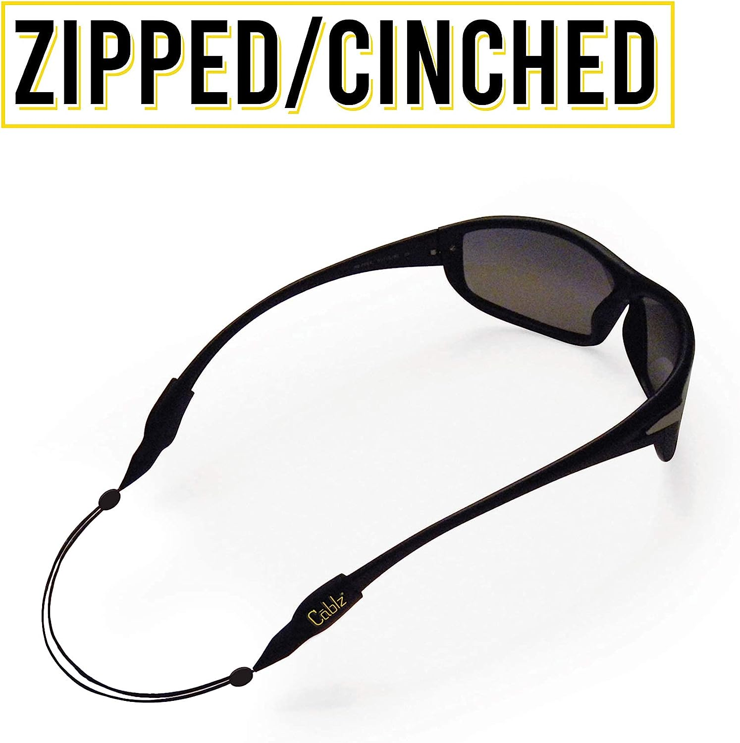 Cablz Zipz Eyewear Retainer, Black, 12-Inch image number 3