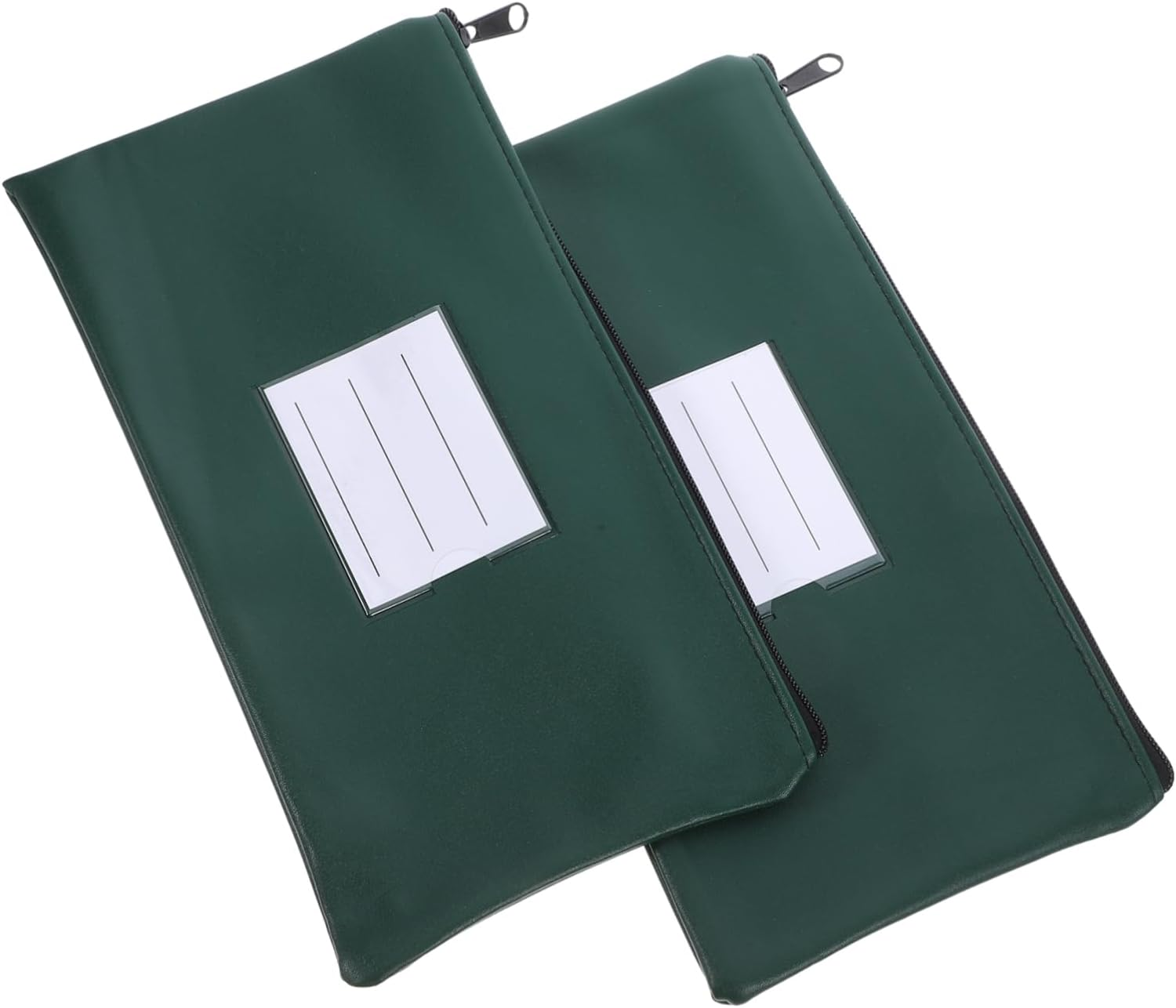 VILLFUL 2Pcs Bill Bag Stationery Bag Zipper Pu File Organizer for Documents Multi-Use Pouch image number 6