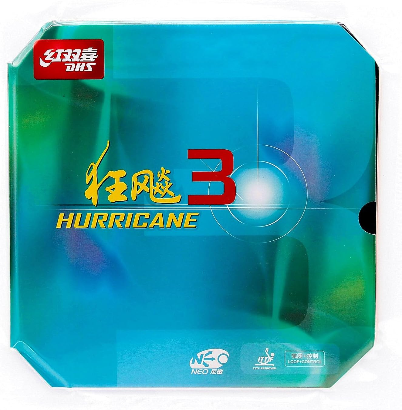 DHS NEO Hurricane 3 Table Tennis Rubber Sheet Ping Pong Rubber,2.2Mm
