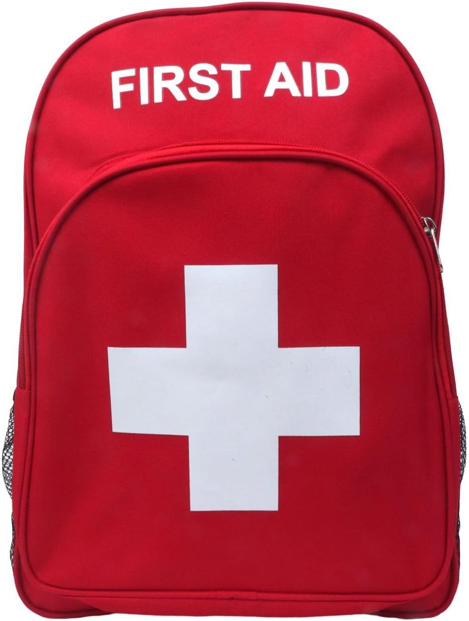 First Aid Bags Empty Backpack Empty Medical Storage Bag for First Aid Kits Pack Emergency Hiking Backpacking Camping Cycling Riding Climbing Travel Car (Red)