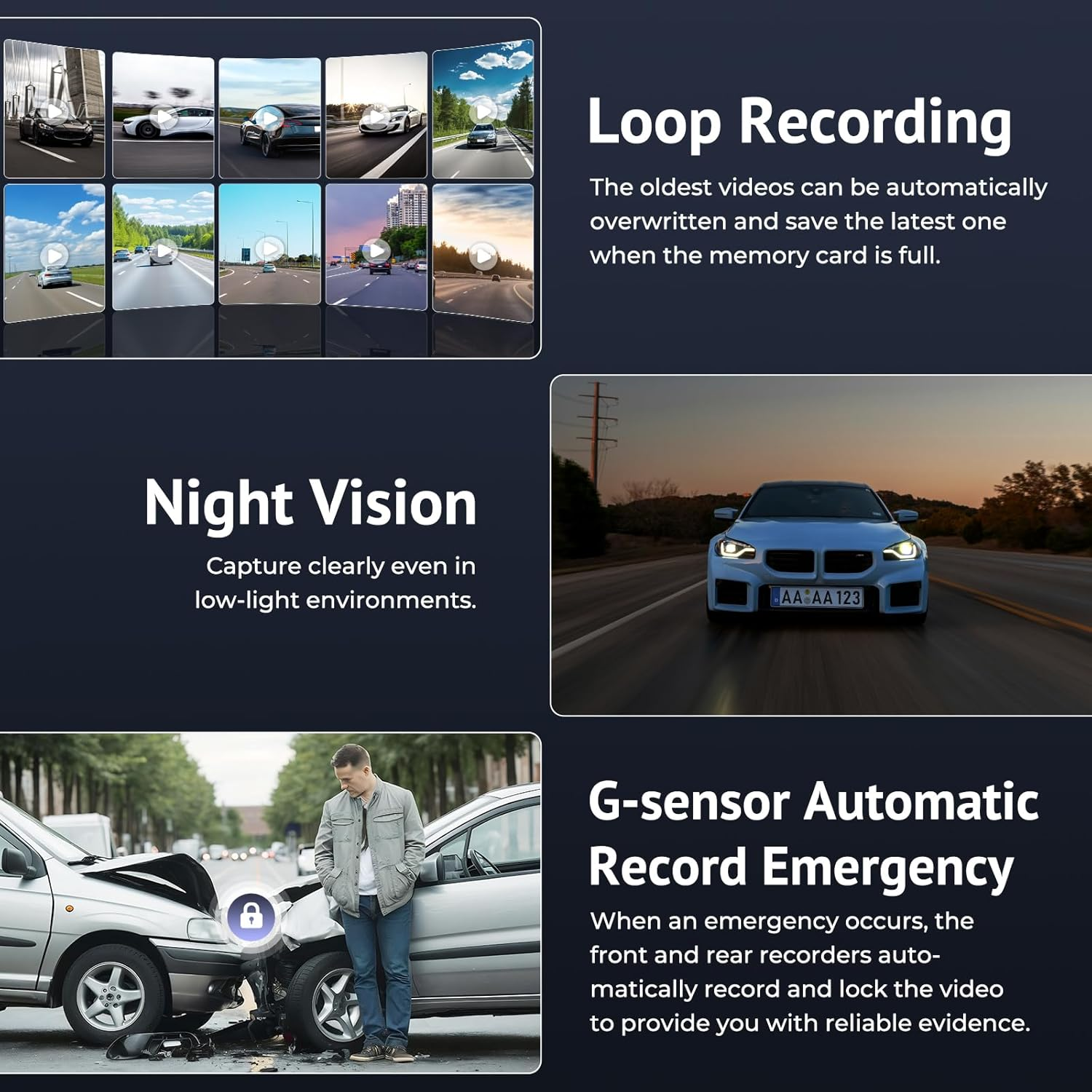 Wonsidary Carplay Screen for Car 10.26" HD IPS Wireless Compatible with Apple Carplay & Android Auto,Touch Car Play Screen with Superlink,4K Dash Cam,1080P Backup Camera,Loop Recording,Bluetooth Audio image number 5