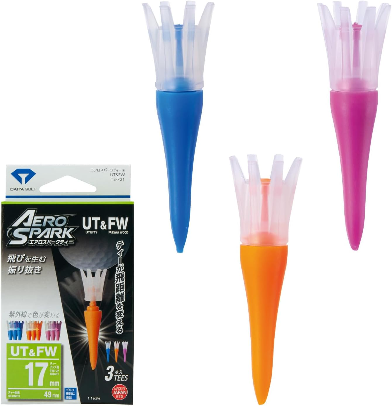 Daiya Golf TE-721 Aeropark Tee UT & FW (Utility & Fairway Wood) image number 5