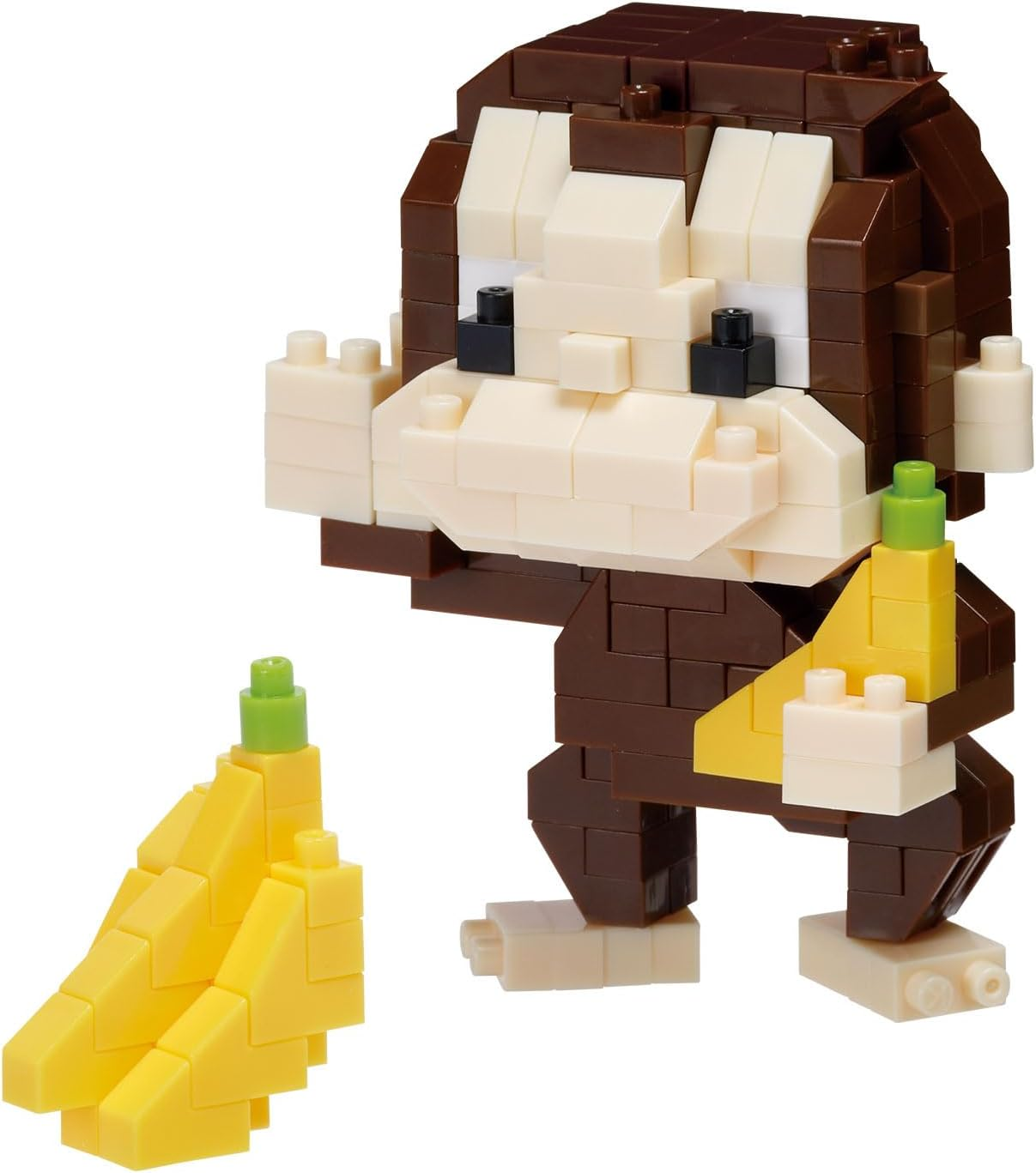 Kawada NBCC_198 Nanoblock, Curious George NBCC_198, 2.0 X 2.4 X 1.3 Inches (5 X 6 X 3.2 Cm), for Ages 12 and up Interior, Hobby